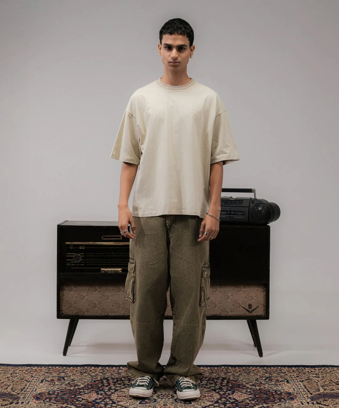 SUPERKICKS | PALM TEE { BEIGE/BROWN - Image 5