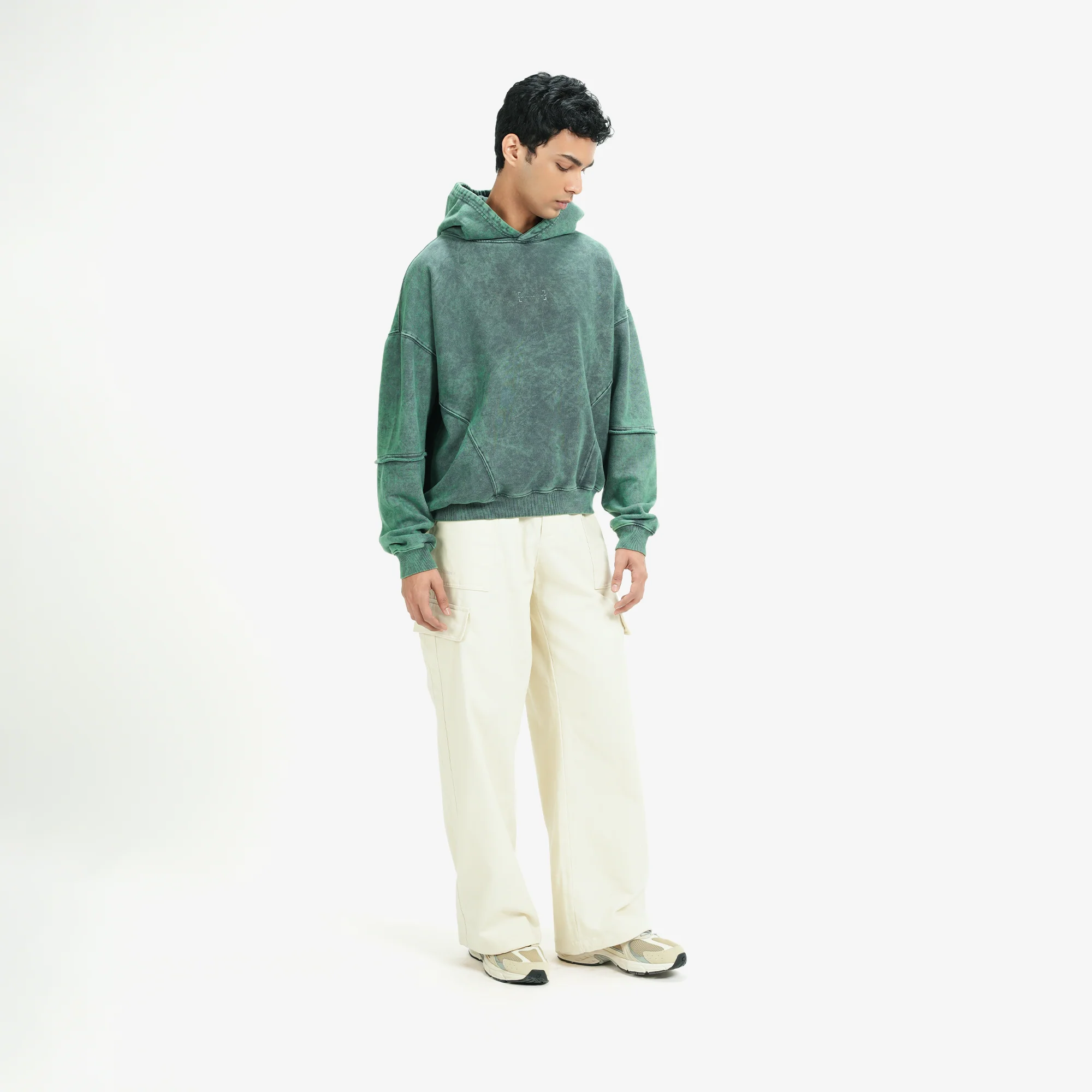 Superkicks | SIGNATURE WASHED HOODIE { DUSTY GREEN - Image 3