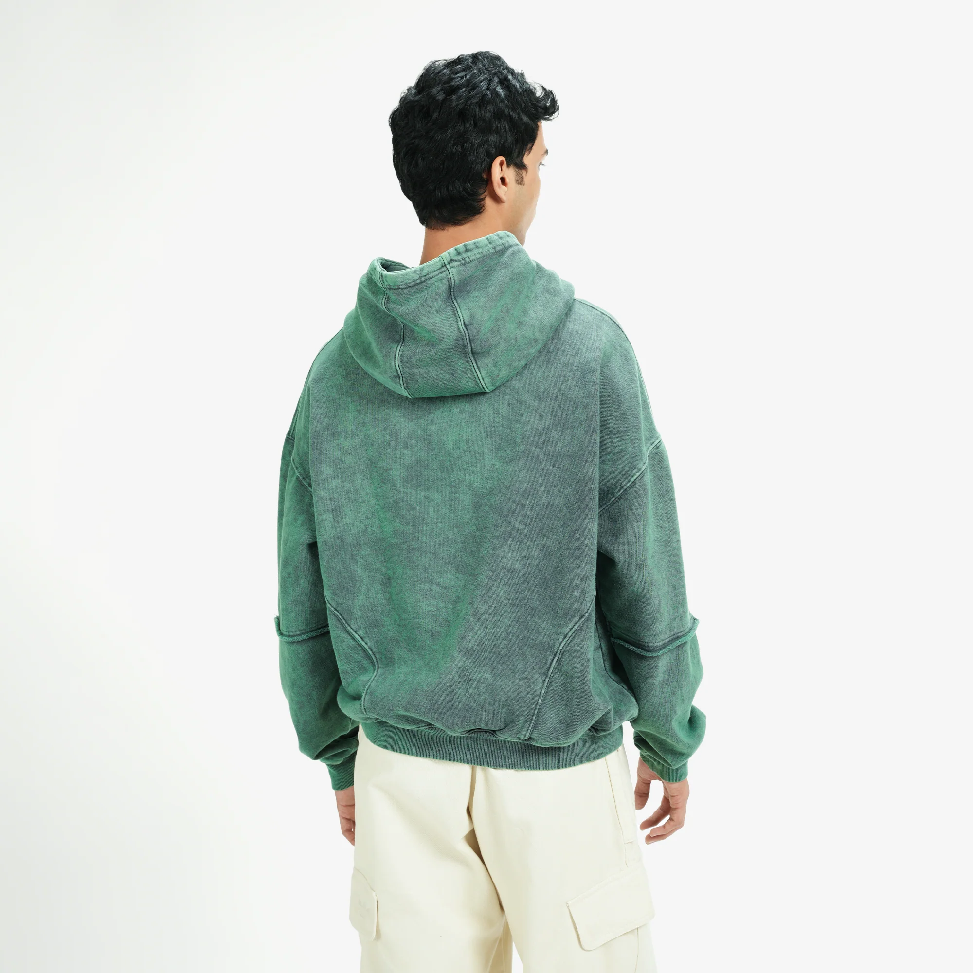 Superkicks | SIGNATURE WASHED HOODIE { DUSTY GREEN - Image 5