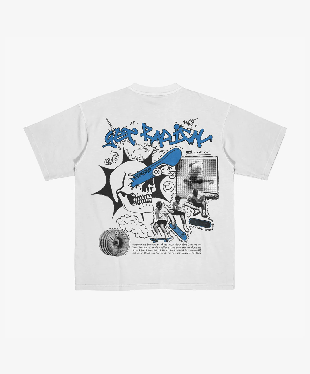 SUPERKICKS | SKATE EVERYDAY' TEE { WHITE - Image 7