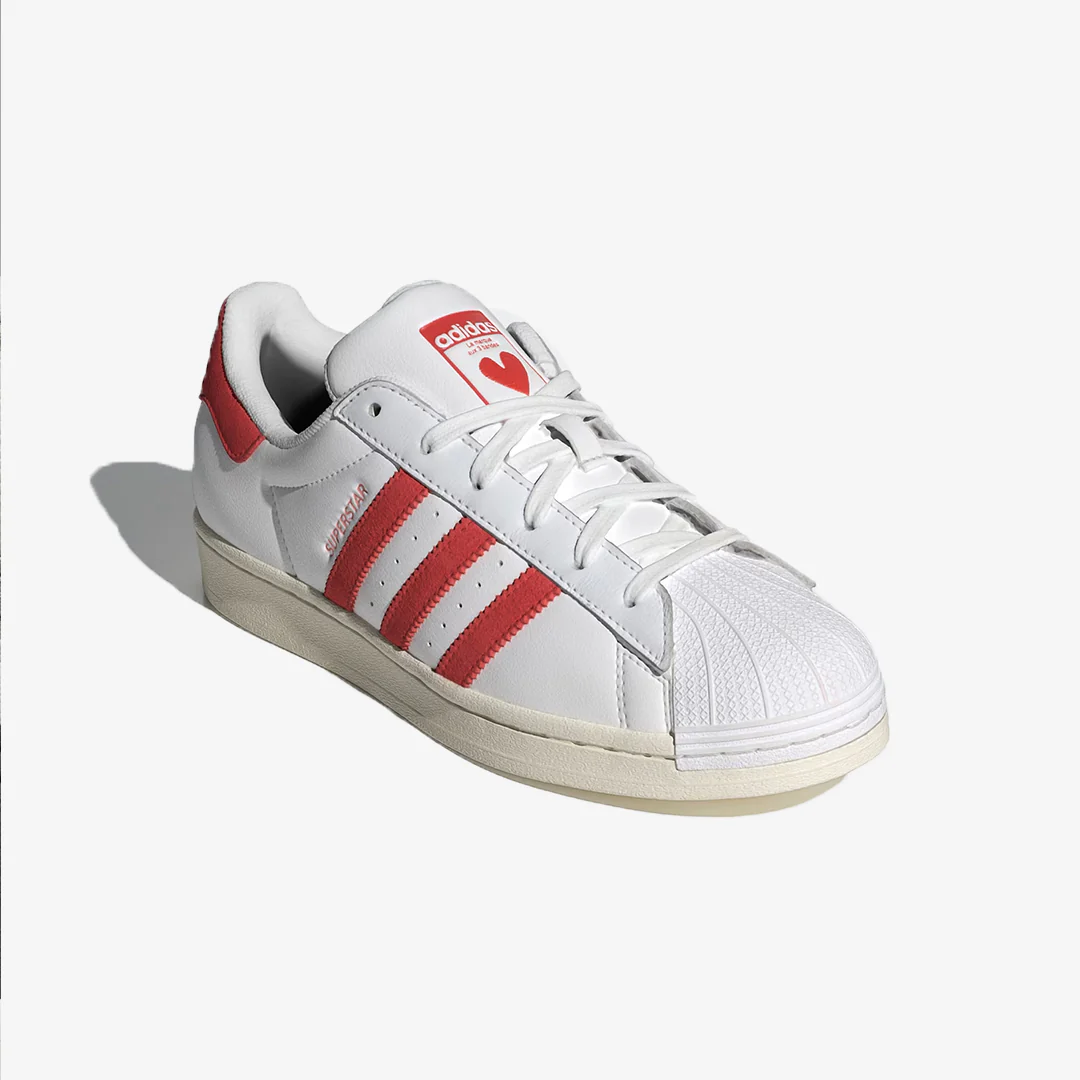 Adidas Originals | SUPERSTAR { CLOUD WHITE/BRIGHT RED/WONDER CLAY - Image 2