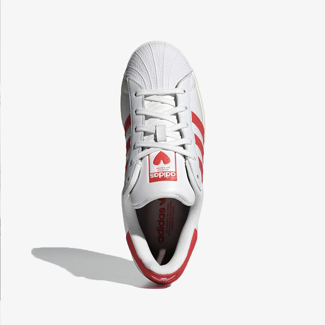 Adidas Originals | SUPERSTAR { CLOUD WHITE/BRIGHT RED/WONDER CLAY - Image 3