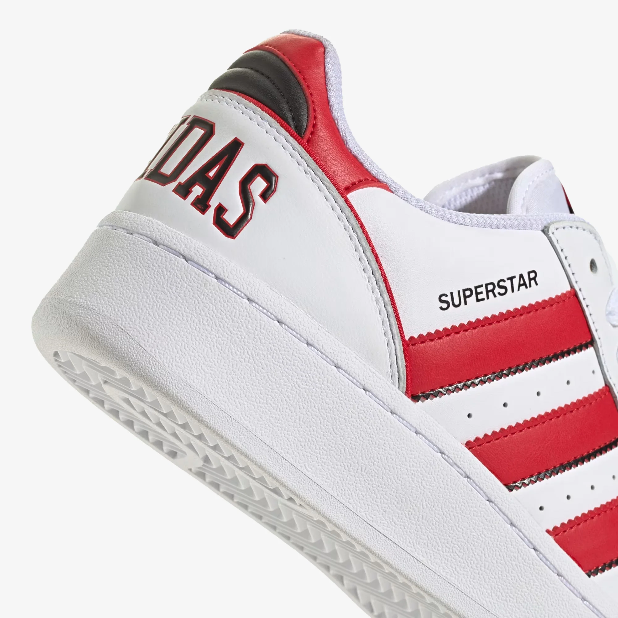Adidas Originals | SUPERSTAR XLG  { CLOUD WHITE/BETTER SCARLET/CORE BLACK - Image 4