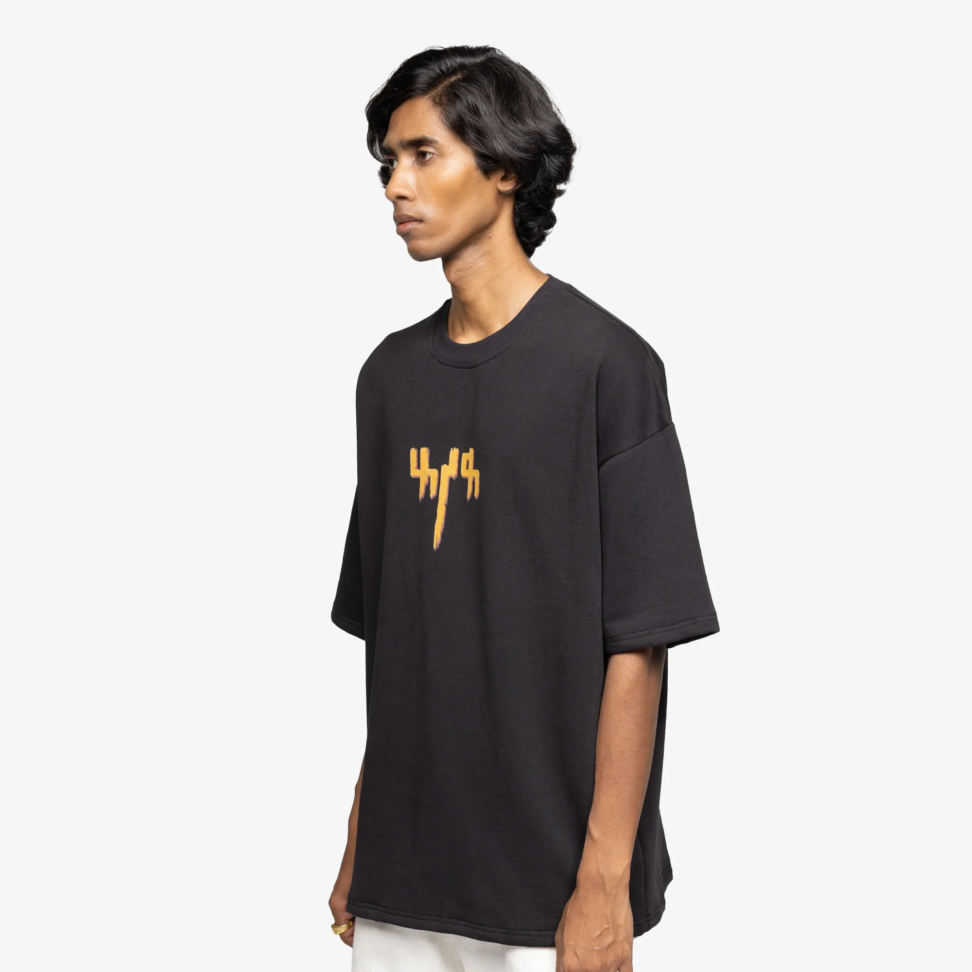 F A R A K | TAAZA KHABAR T-SHIRT { BLACK/BLACK - Image 3