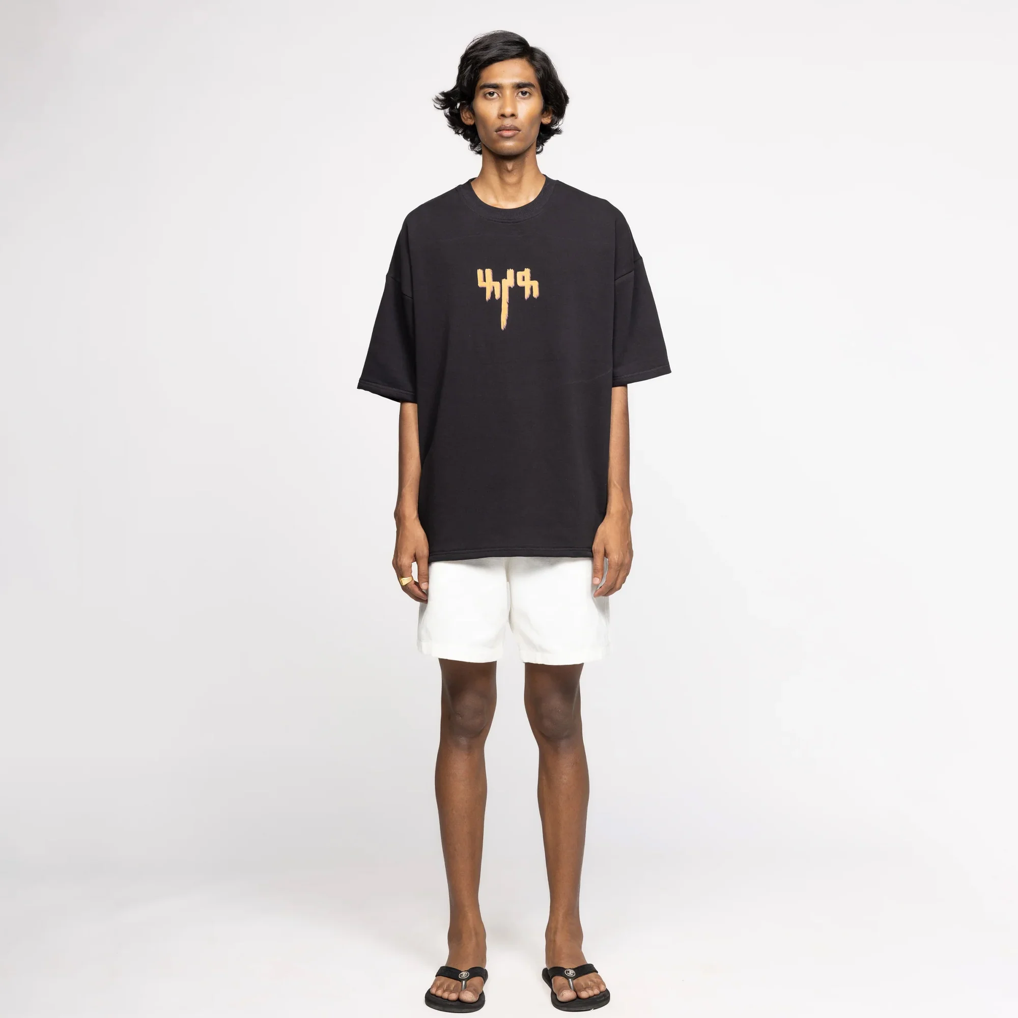F A R A K | TAAZA KHABAR T-SHIRT { BLACK/BLACK - Image 6