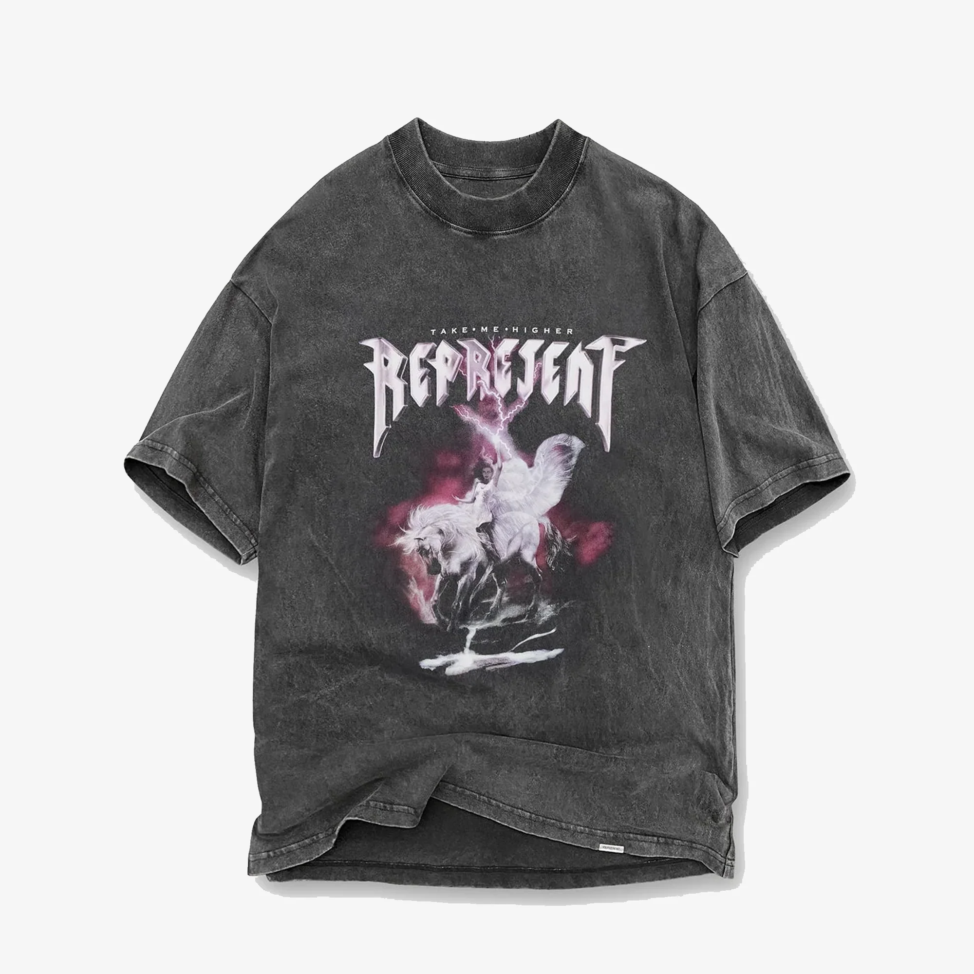 Represent | TAKE ME HIGHER T-SHIRT { VINTAGE GREY - Image 2