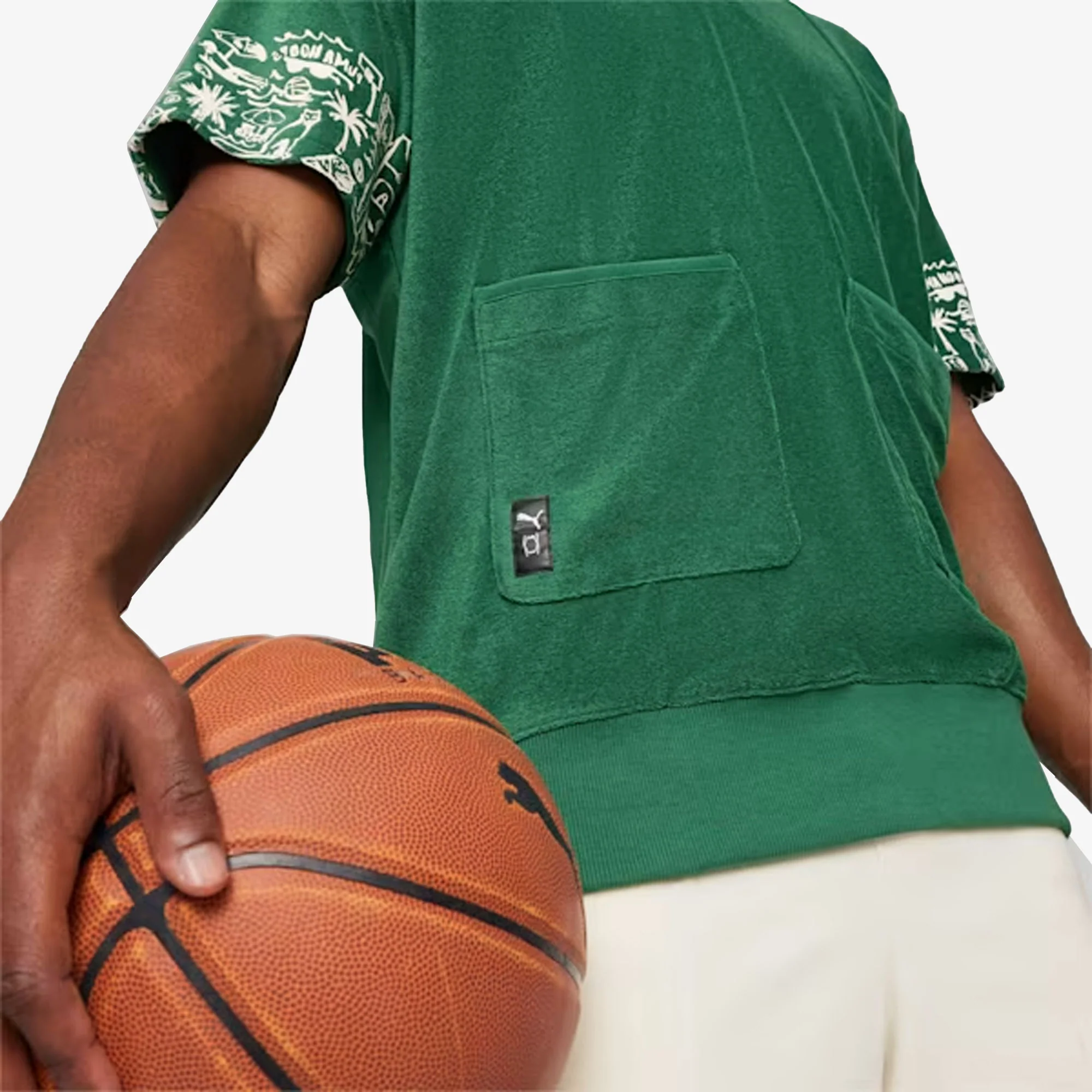PUMA | THE FAIRGROUNDS TERRY BASKETBALL POLO { VINE - Image 7
