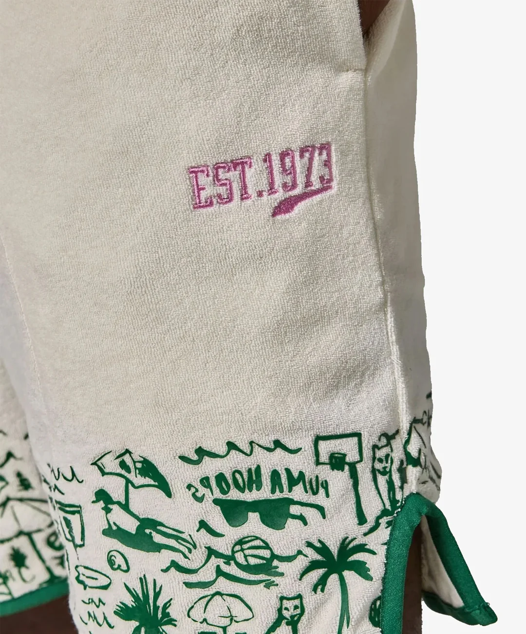 PUMA | THE FAIRGROUNDS TERRY BASKETBALL SHORTS { FROSTED LVORY - Image 4