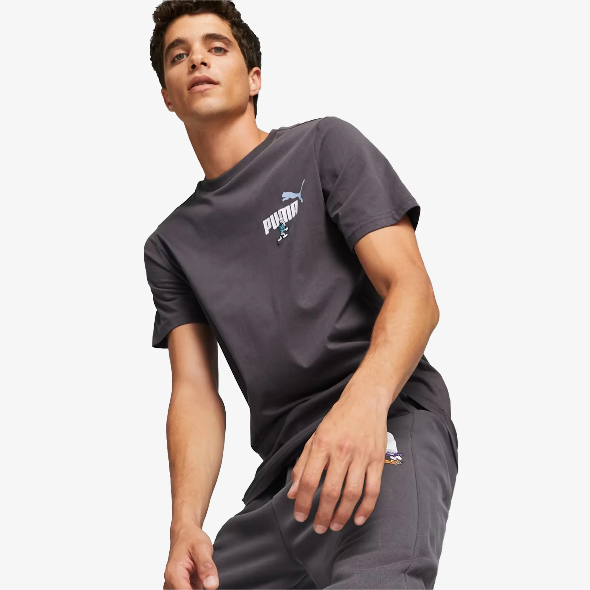 Puma | THE SMURFS TEE  { DARK COAL - Image 3