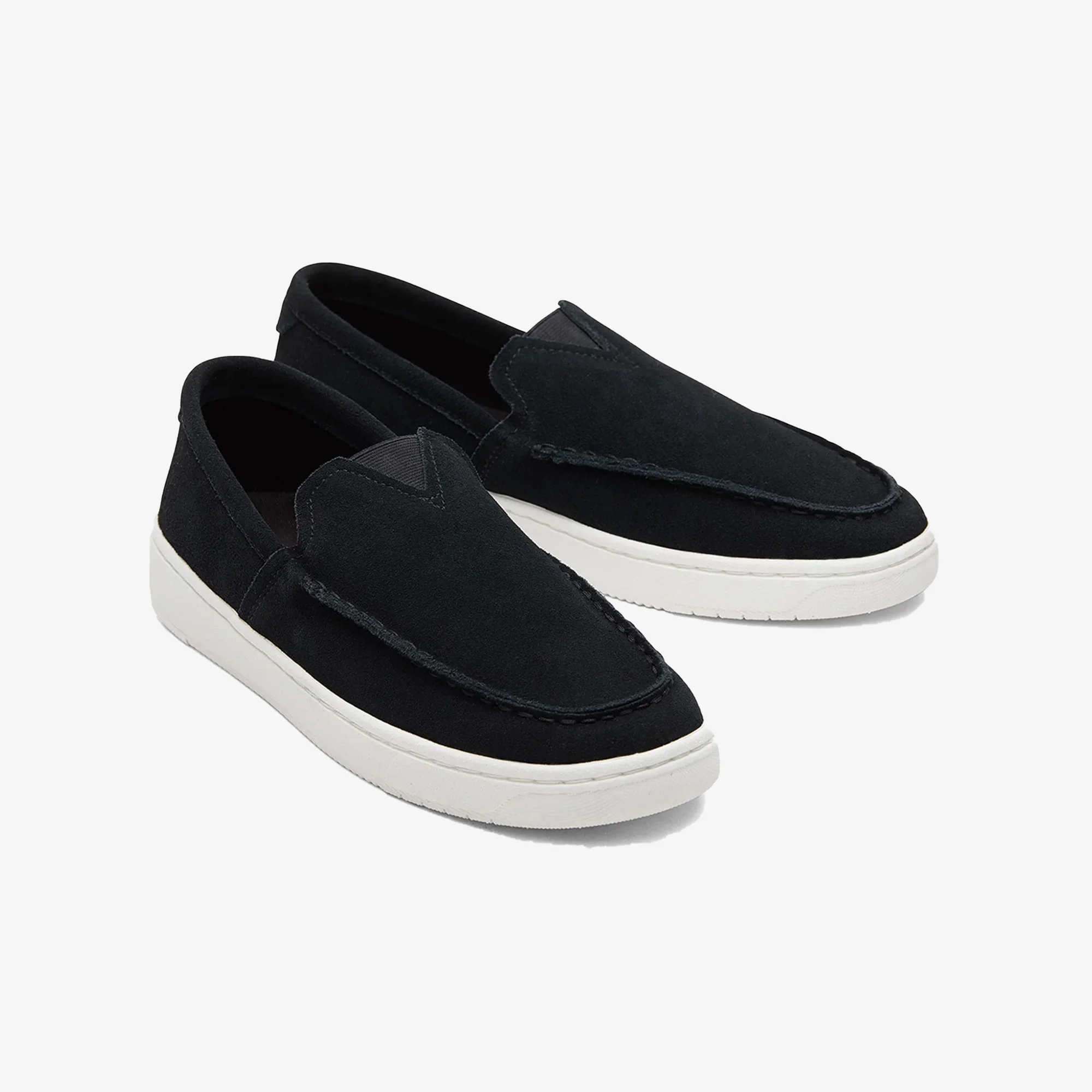 Toms | TRVL LITE SUEDE LEATHER BLACK LOAFERS { BLACK - Image 2