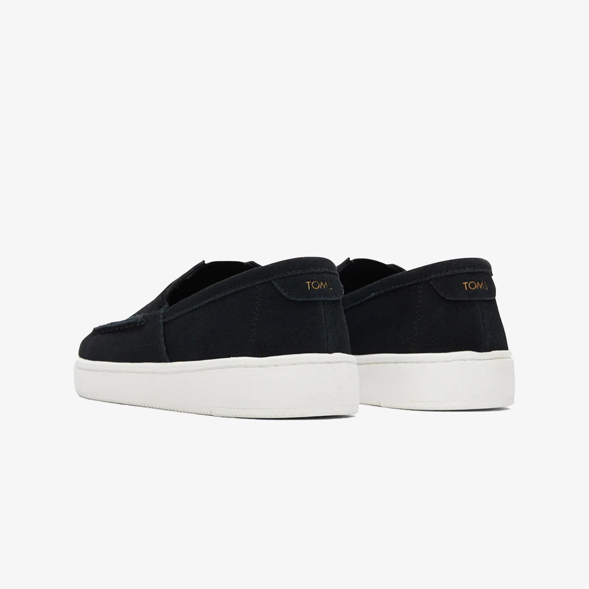 Toms | TRVL LITE SUEDE LEATHER BLACK LOAFERS { BLACK - Image 3