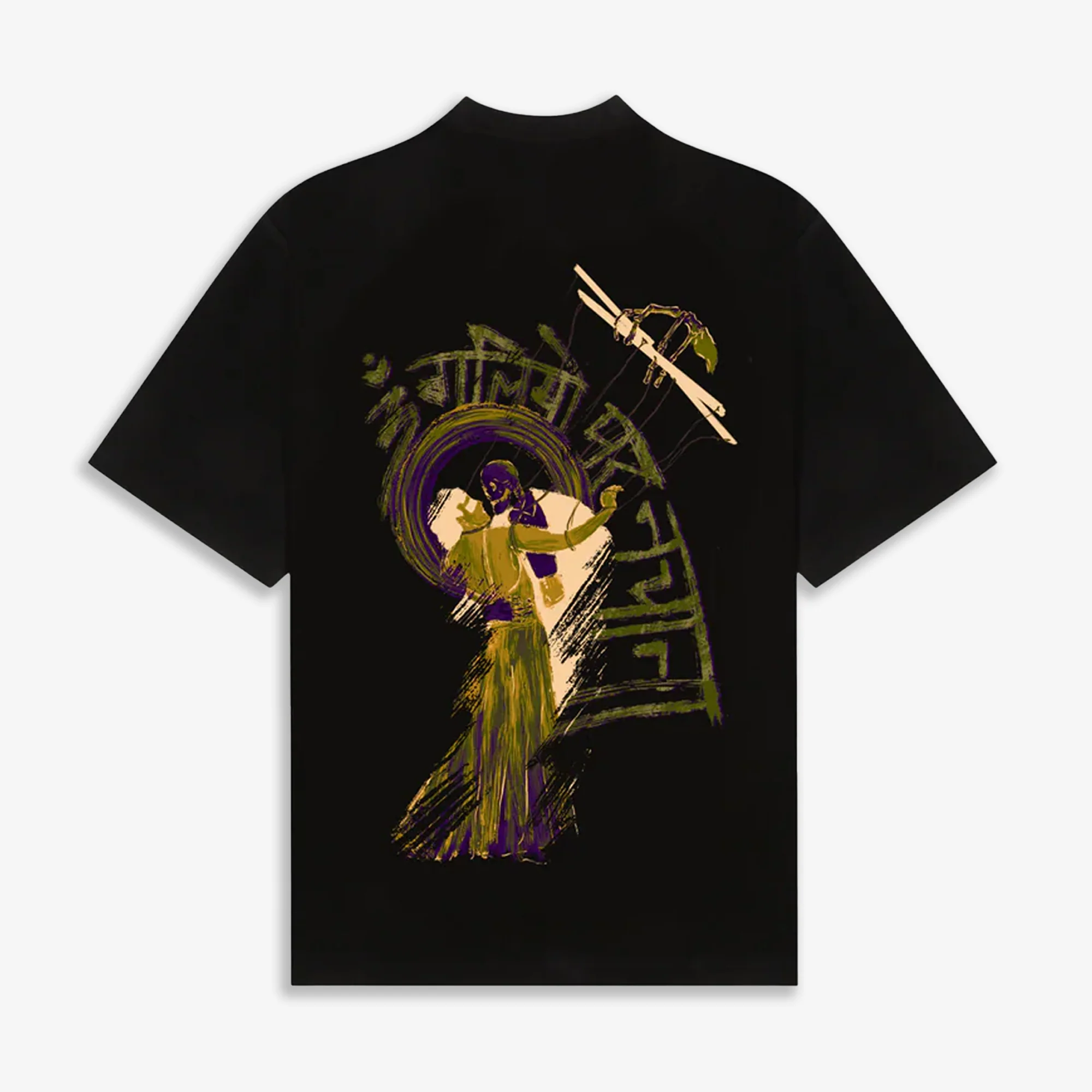F A R A K | UNGLIYON PAR NACHANA T-SHIRT { BLACK/BLACK - Image 2