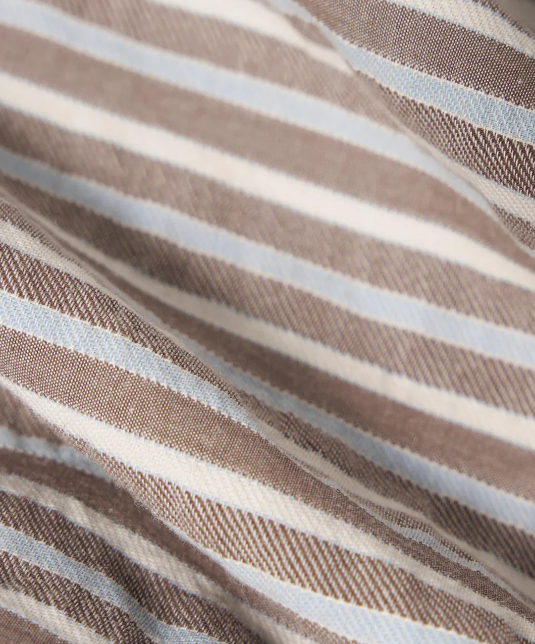 UNIVERSAL WORKS | MADISON CHECK/STRIPE STATION SHIRT { BROWN/BEIGE - Image 7
