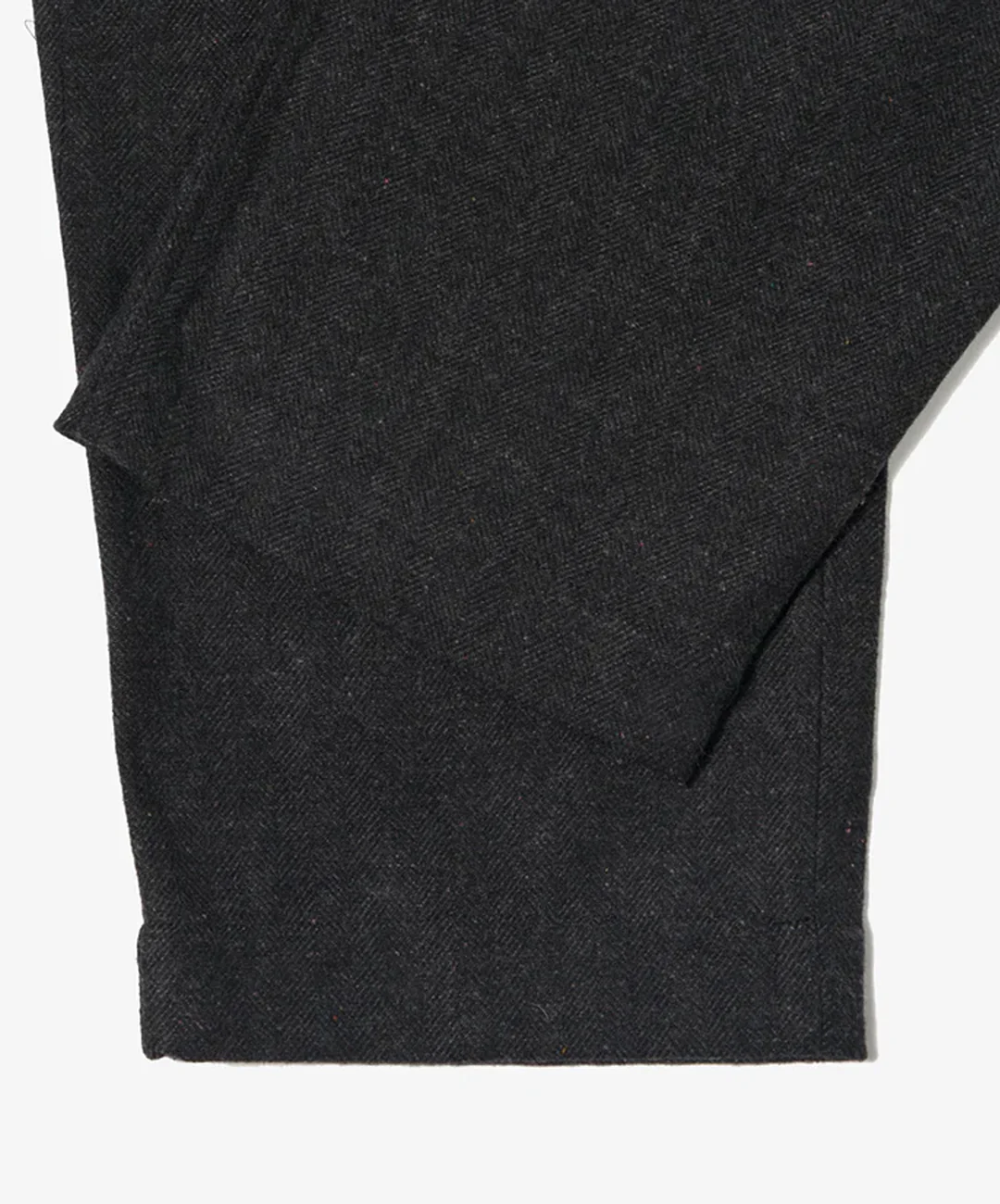 UNIVERSAL WORKS | SALT N PEPPER TWEED OXFORD PANT { BLACK - Image 6