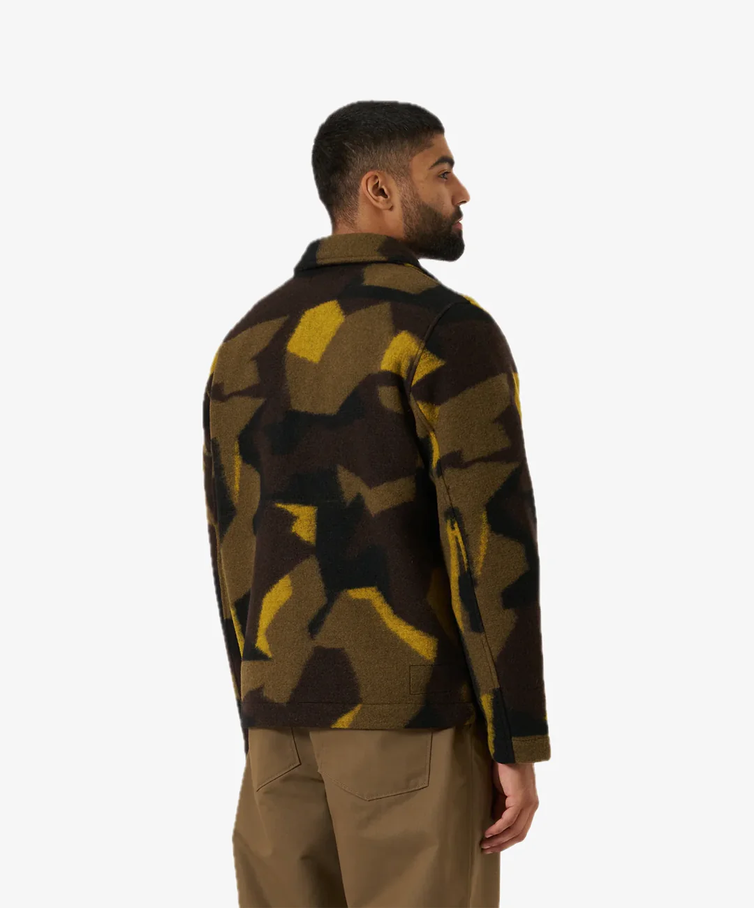 UNIVERSAL WORKS | SWEDE CAMO FLEECE FIELD JACKET { CAMO - Image 2