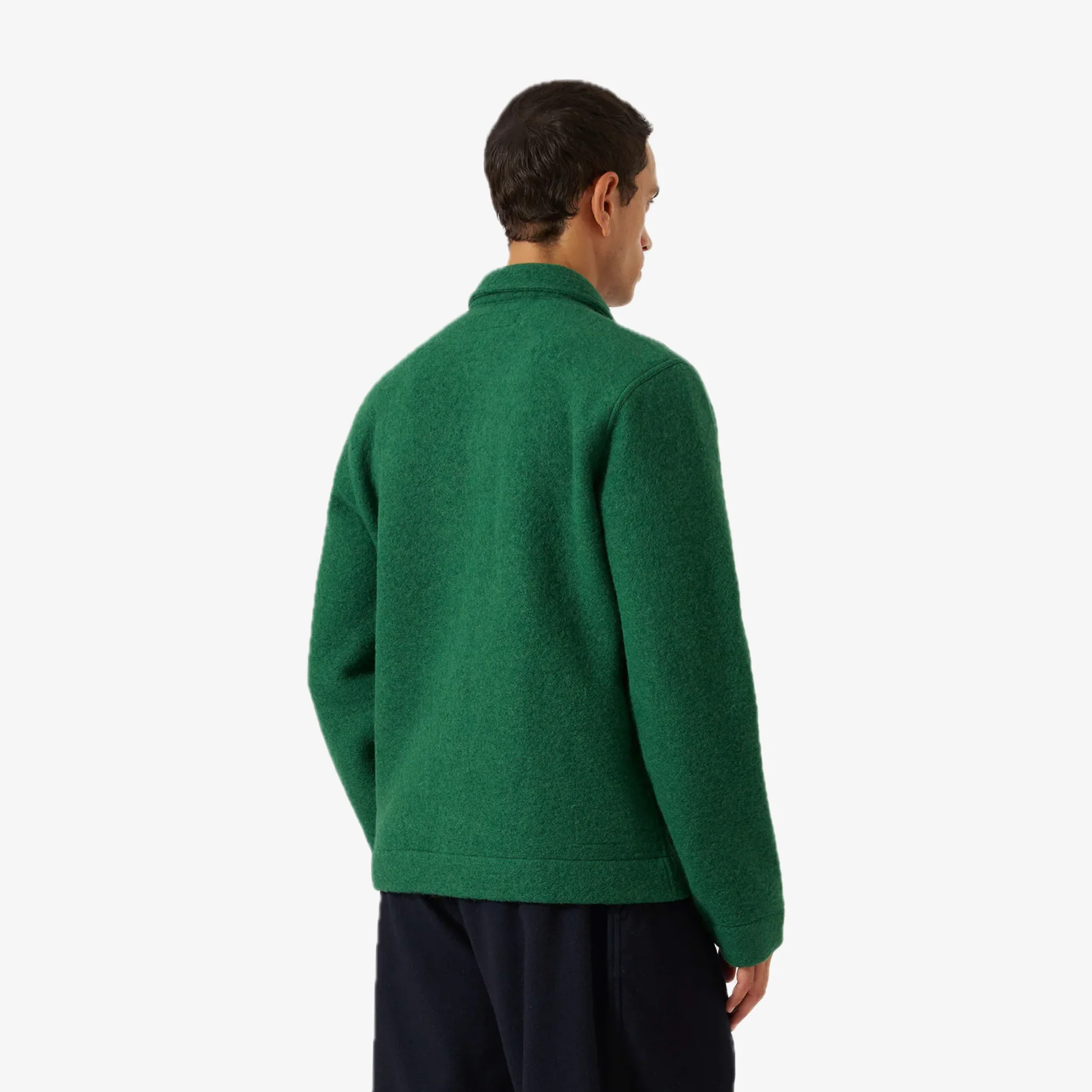 UNIVERSAL WORKS | WOOL FLEECE UNIFORM JACKET { GREEN - Image 2