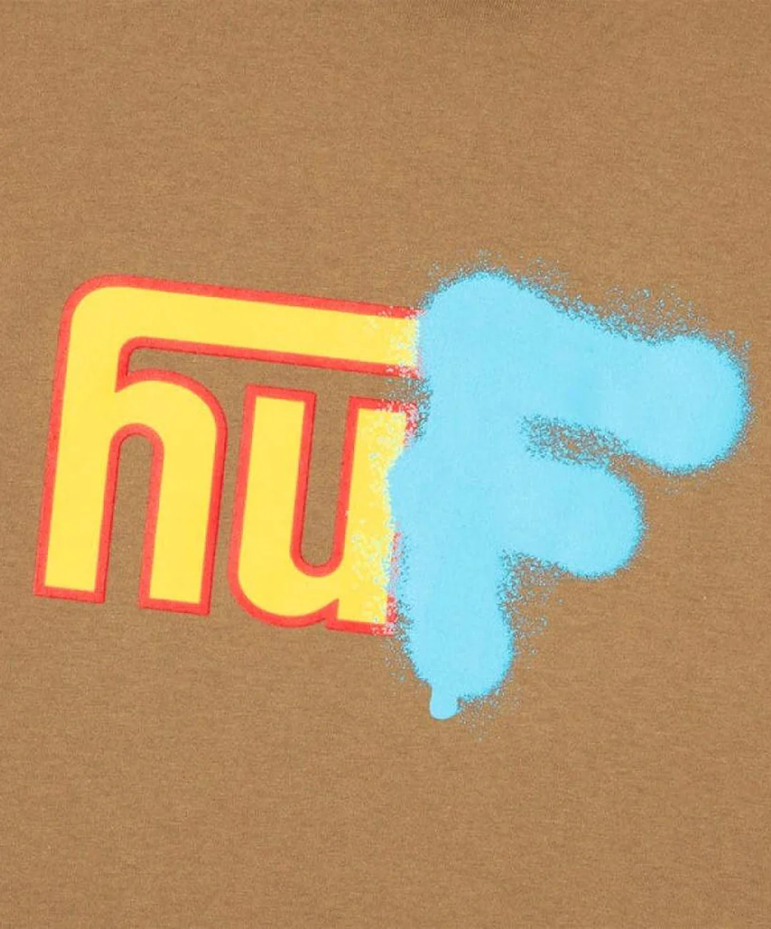 HUF | UPSIDE DOWNTOWN T-SHIRT { CAMEL - Image 3