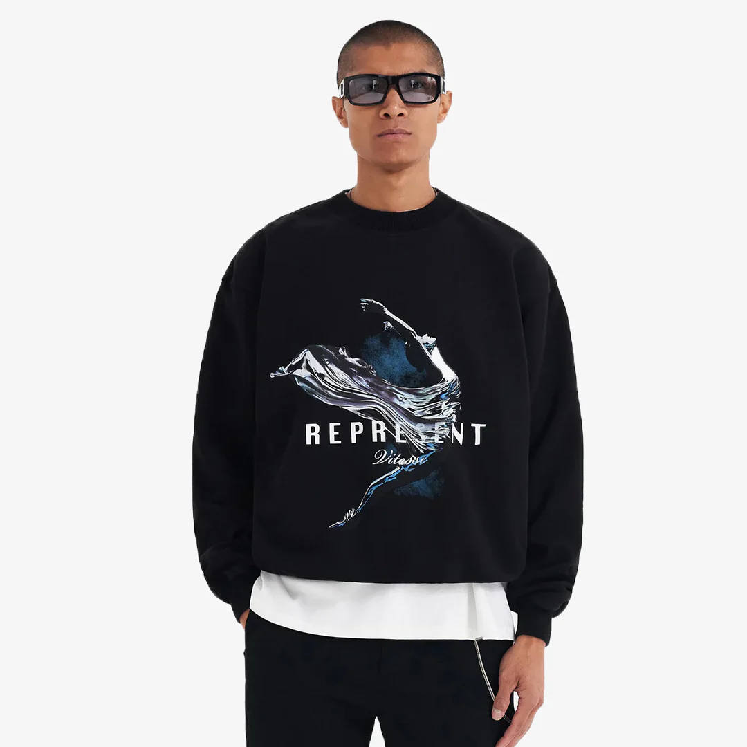 Represent | VITESSE SWEATER { JET BLACK