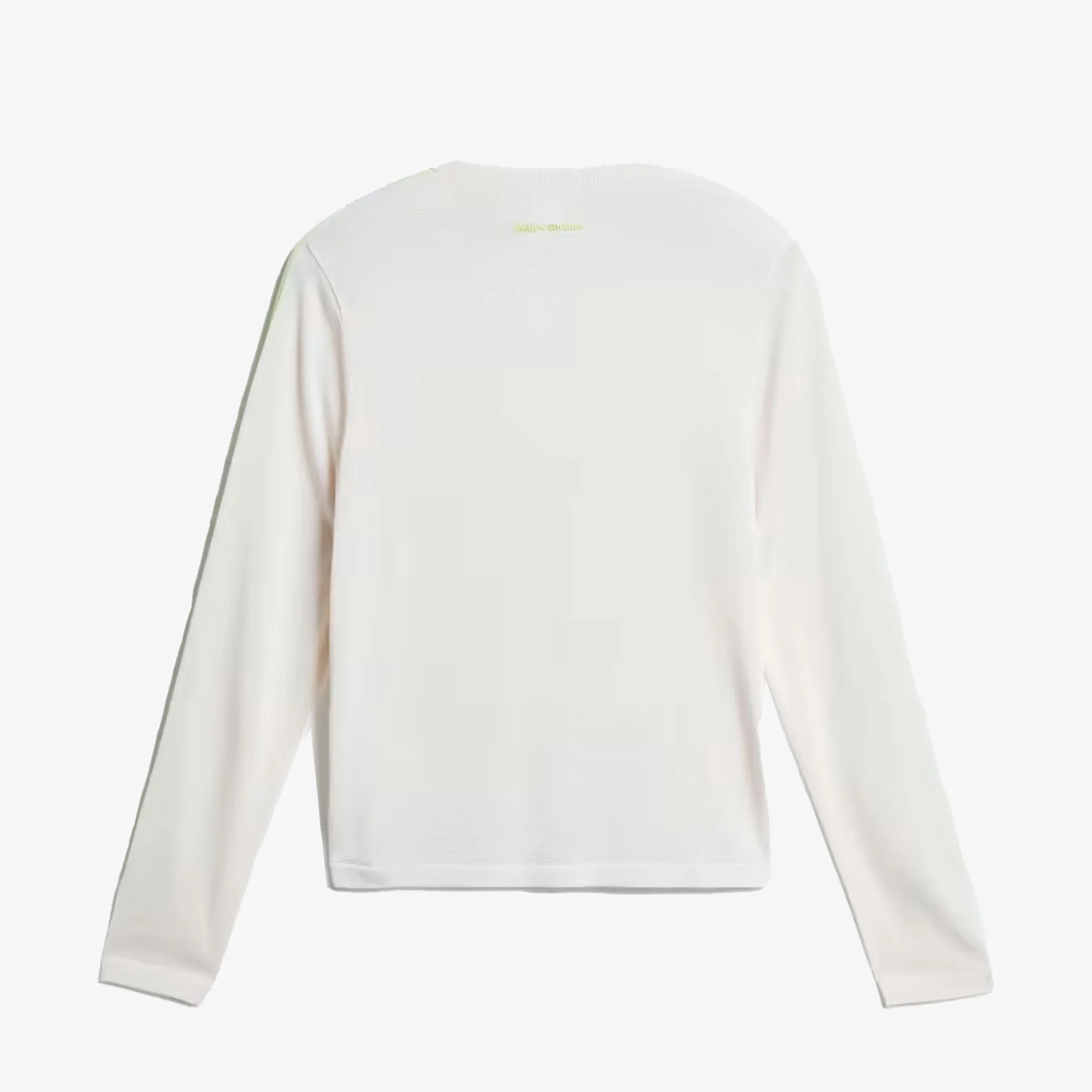 Adidas Originals | WALES BONNER KNIT LONG SLEEVE TEE { CHALK WHITE/SEMI FROZEN YELLOW - Image 2