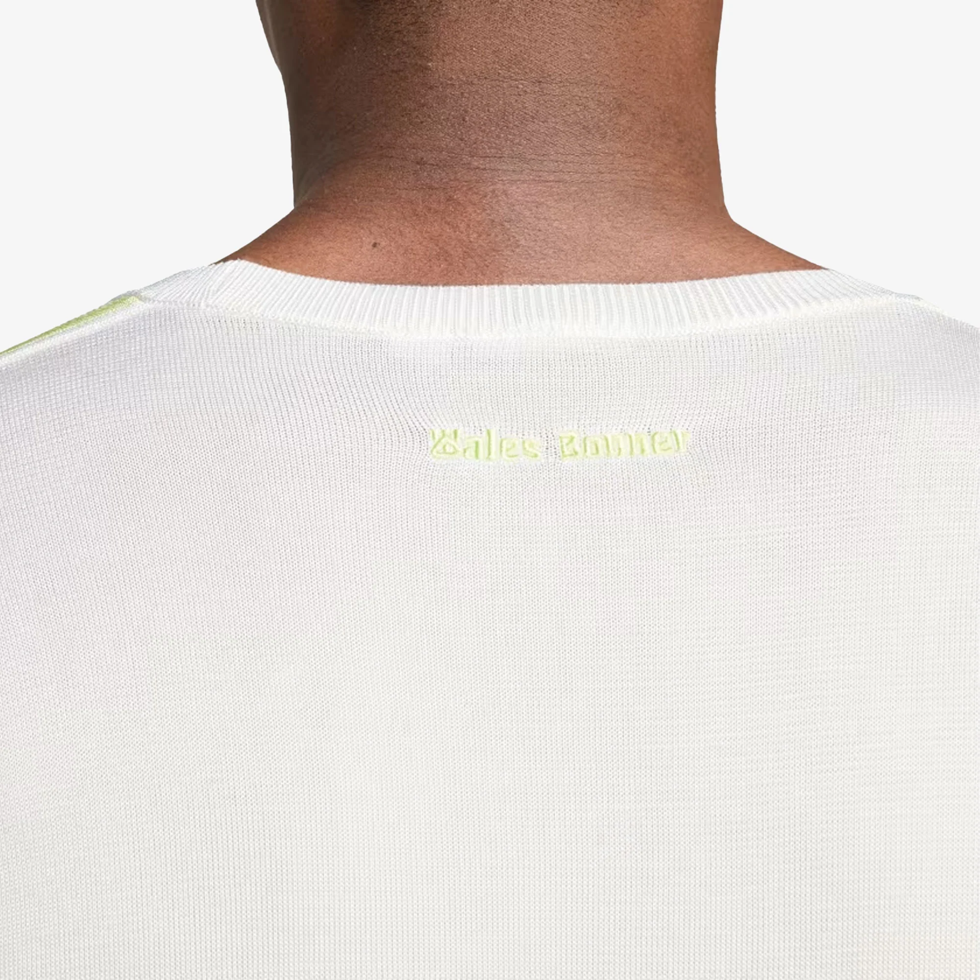 Adidas Originals | WALES BONNER KNIT LONG SLEEVE TEE { CHALK WHITE/SEMI FROZEN YELLOW - Image 6