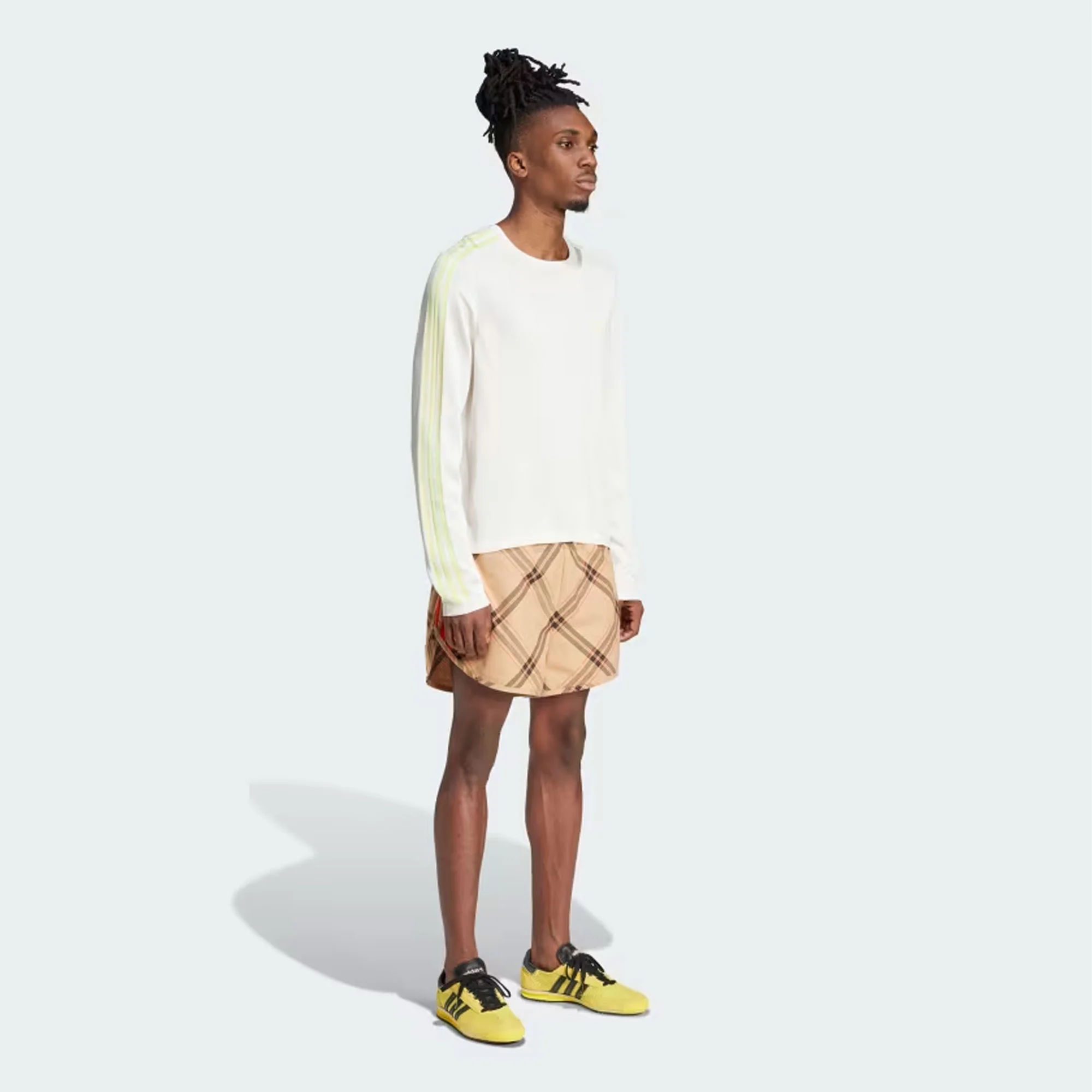 Adidas Originals | WALES BONNER KNIT LONG SLEEVE TEE { CHALK WHITE/SEMI FROZEN YELLOW - Image 7