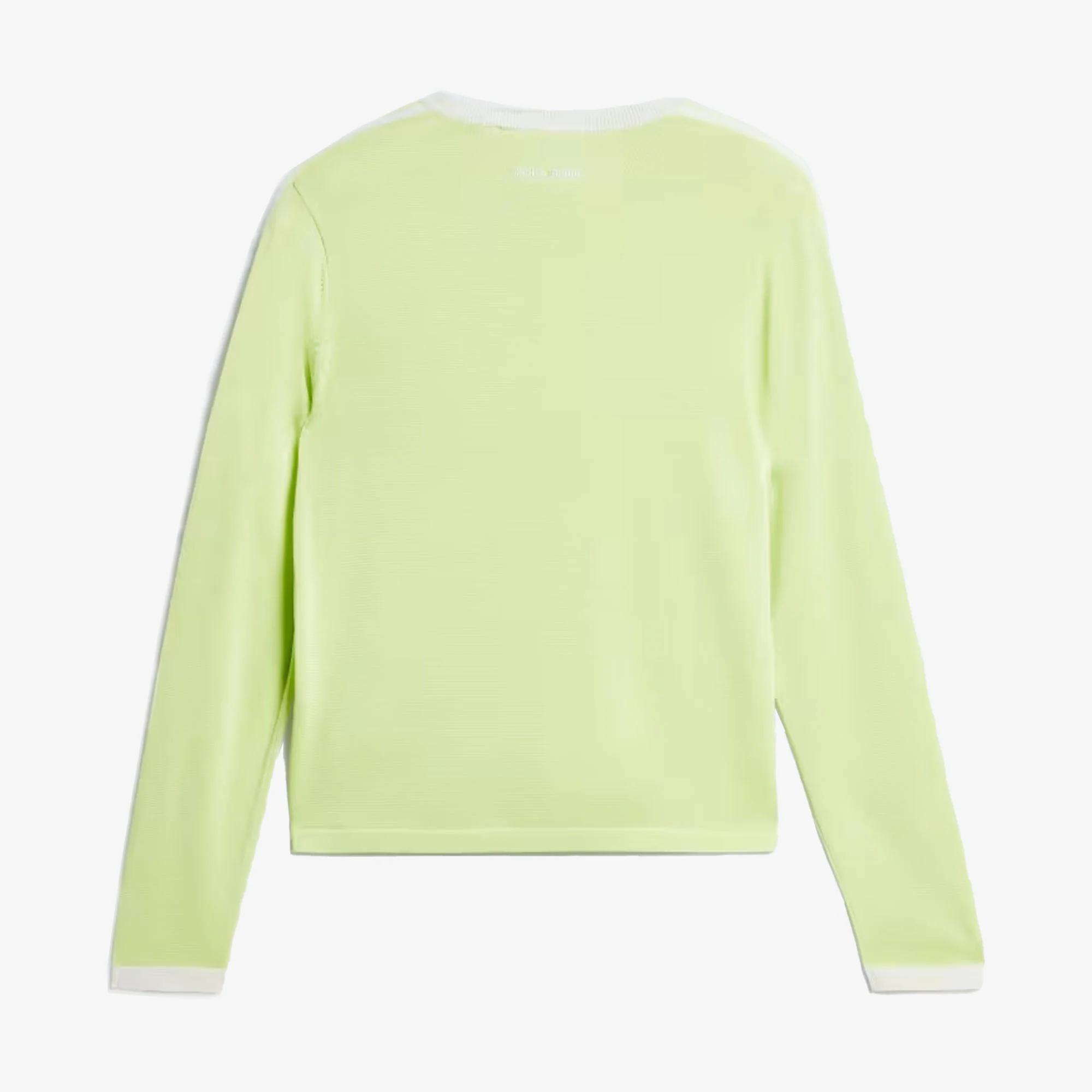 Adidas Originals | WALES BONNER KNIT LONG SLEEVE TEE { SEMI FROZEN YELLOW/CHALK WHITE - Image 2