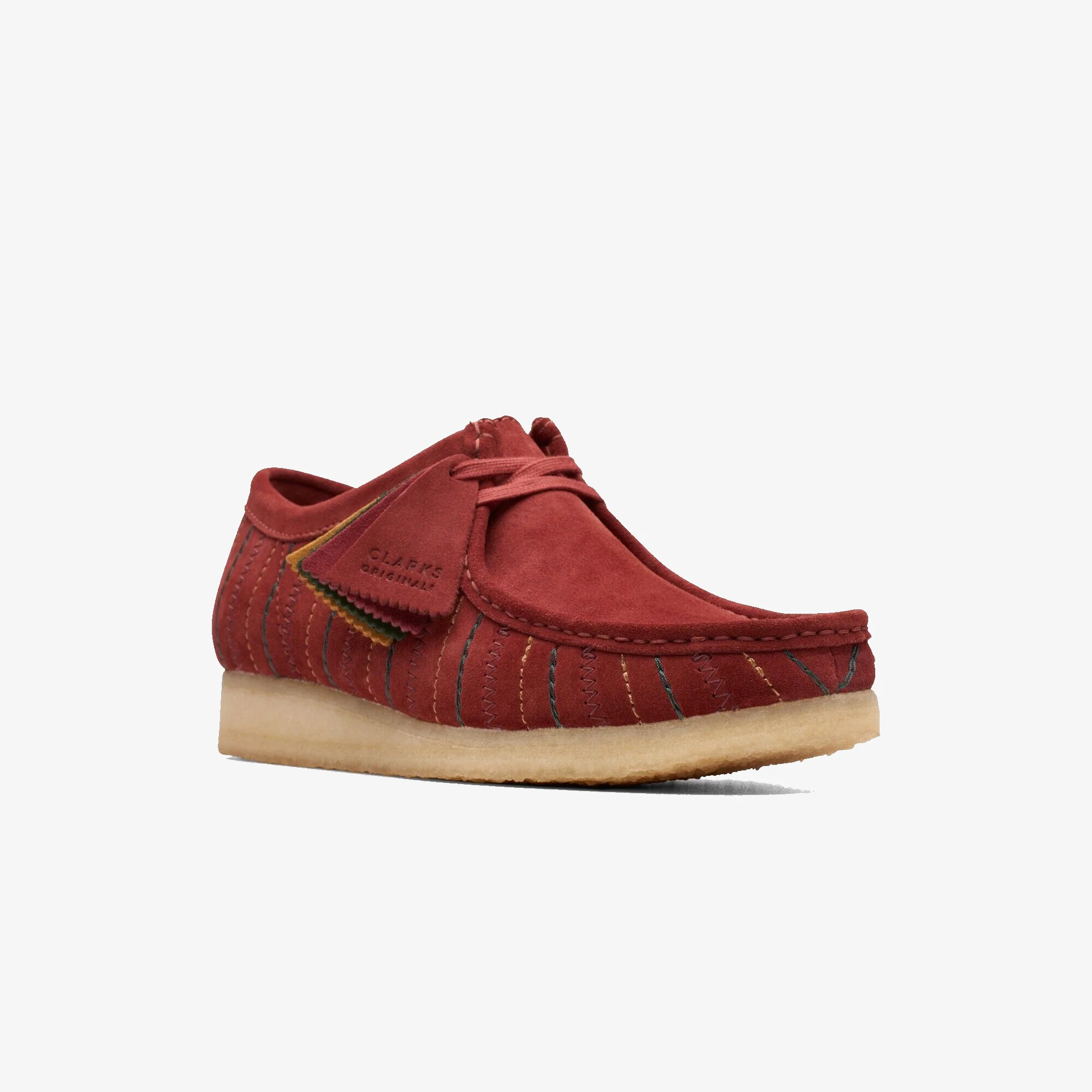 Clarks Originals | WALLABEE CUP { BURGUNDY COMBI - Image 2