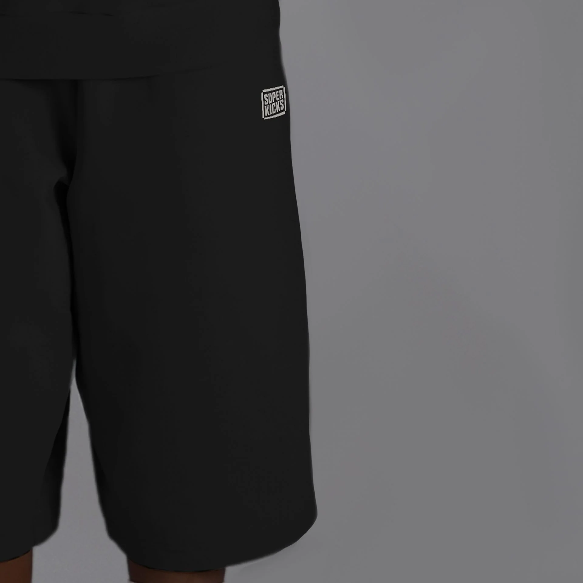 Superkicks | WIDE LEG CROPPED PANTS { CARBON BLACK - Image 4