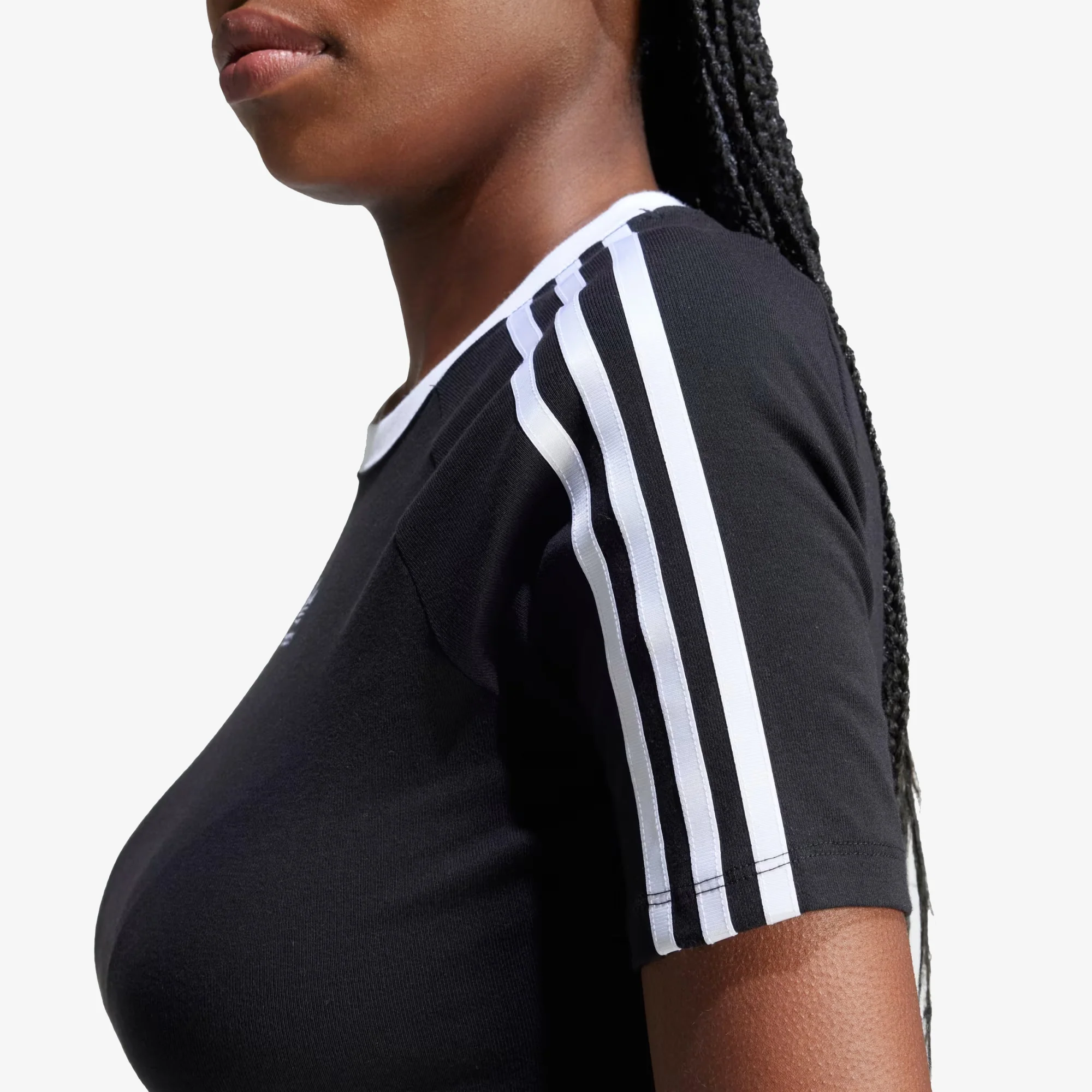 Adidas Originals | 3-STRIPES BABY TEE { BLACK/WHITE - Image 4