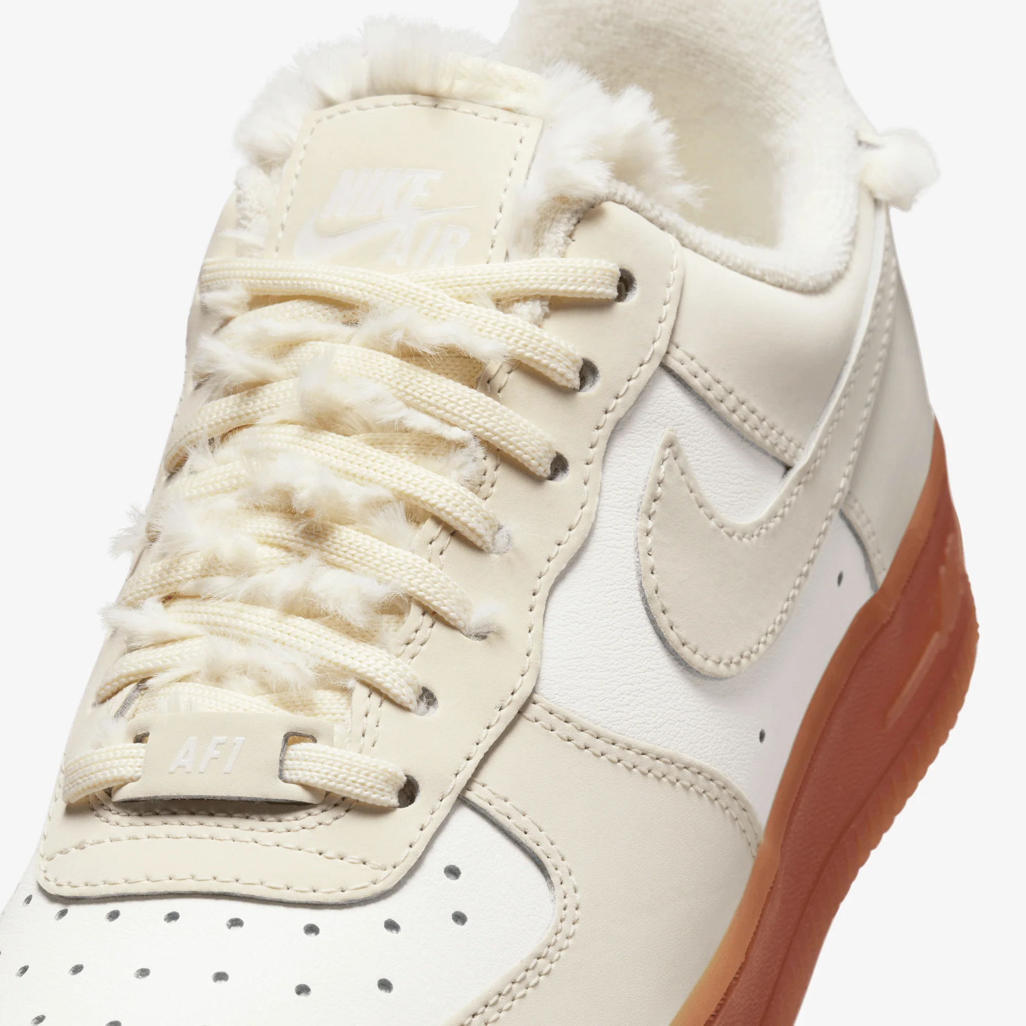 Nike | AIR FORCE 1 '07 LX { SAIL/COCONUT MILK-GUM MED BROWN - Image 4