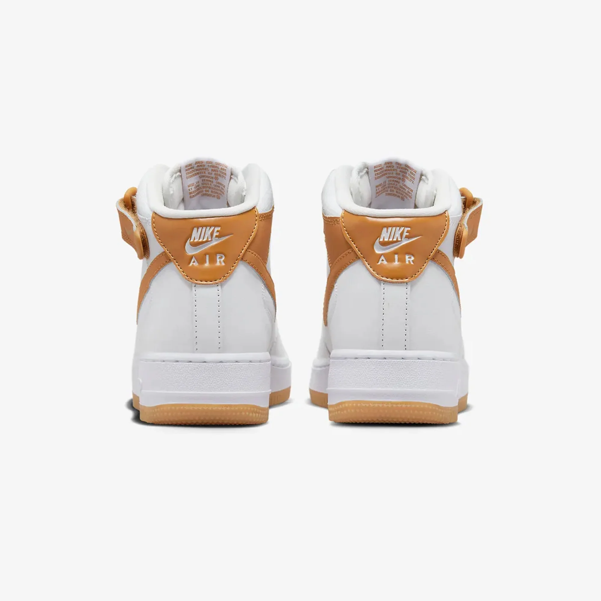 Nike | AIR FORCE 1 '07 MID { SUMMIT WHITE/DESERT OCHRE-SUMMIT WHITE - Image 3