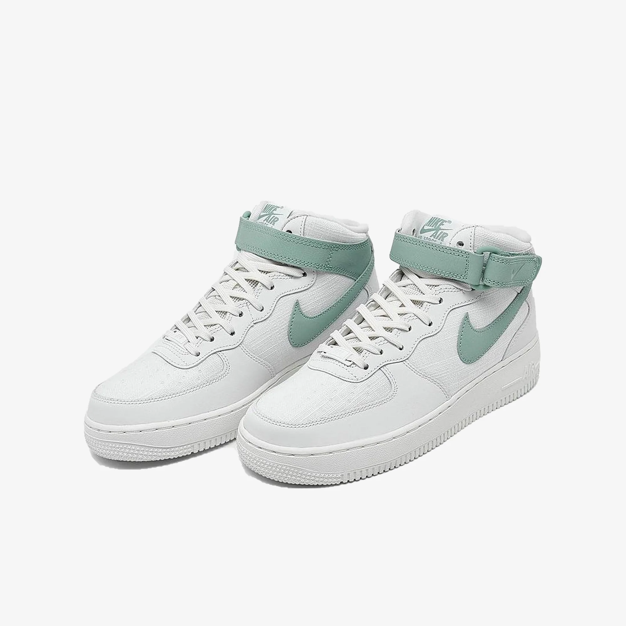 Nike | AIR FORCE 1 '07 MID { SUMMIT WHITE/MINERAL-SAIL - Image 2