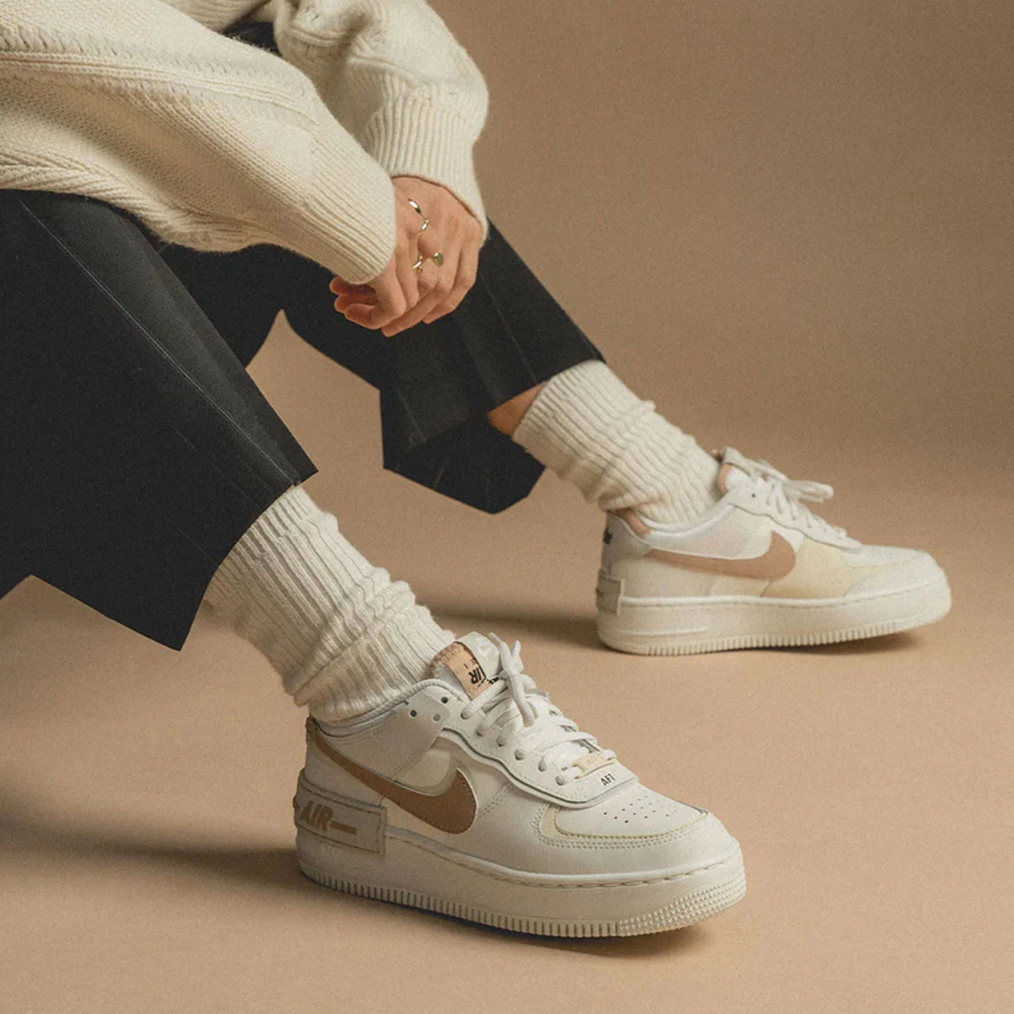 Nike | AIR FORCE 1 SHADOW  { SAIL/HEMP-FOSSIL-LIGHT BONE - Image 6
