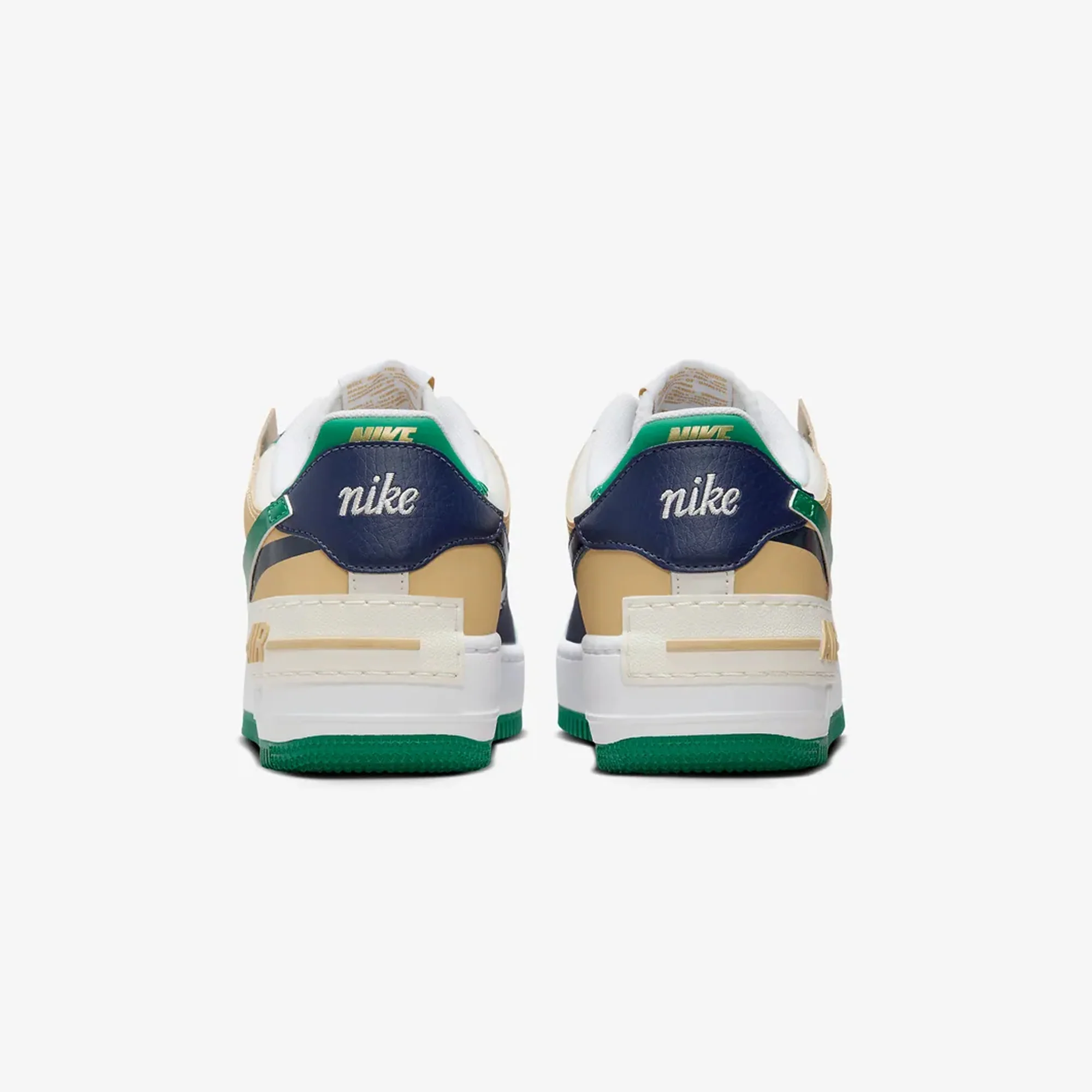 Nike | AIR FORCE 1 SHADOW { WHITE/MIDNIGHT NAVY-MALACHITE-SESAME - Image 3