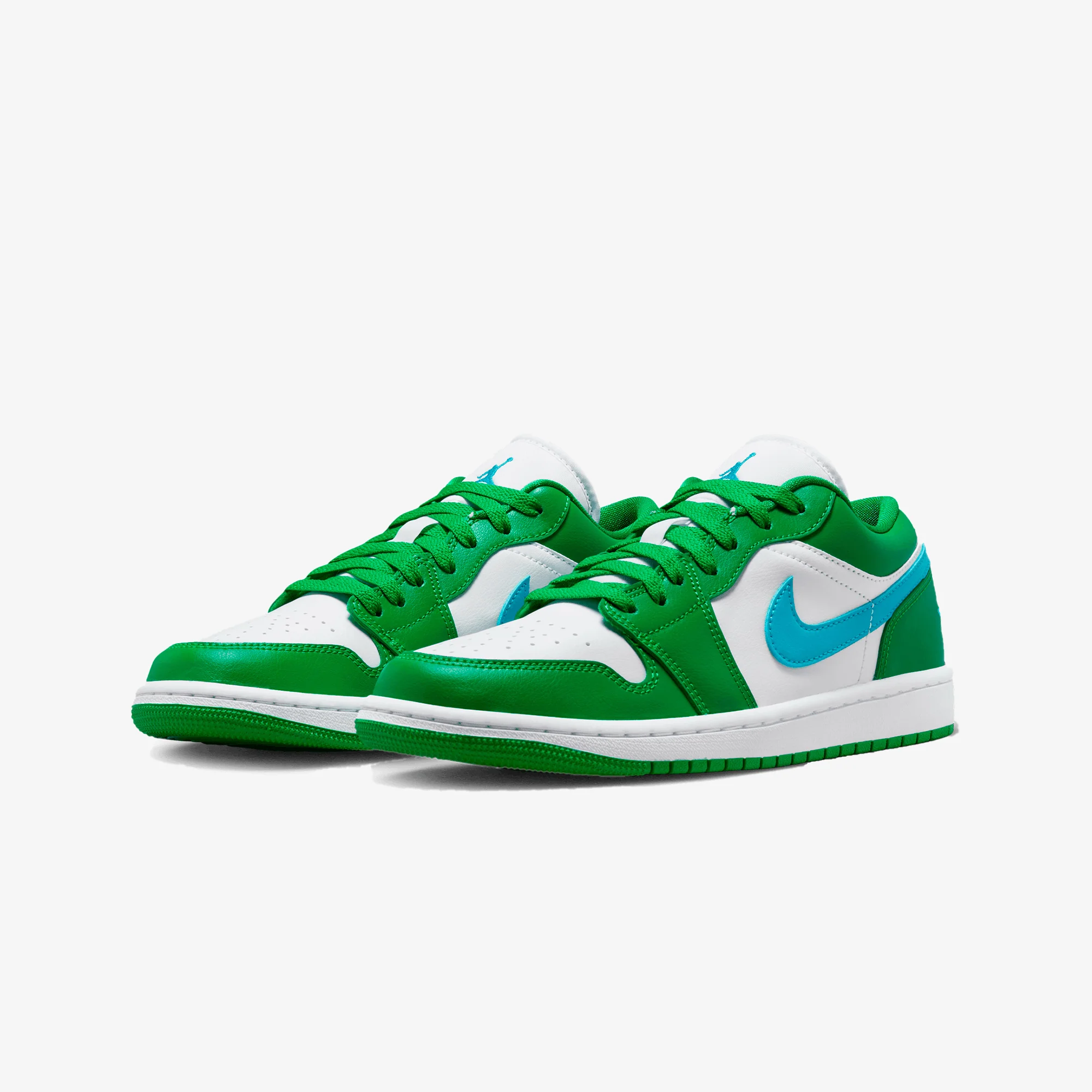 Jordan | AIR JORDAN 1 LOW { LUCKY GREEN/AQUATONE-WHITE - Image 2