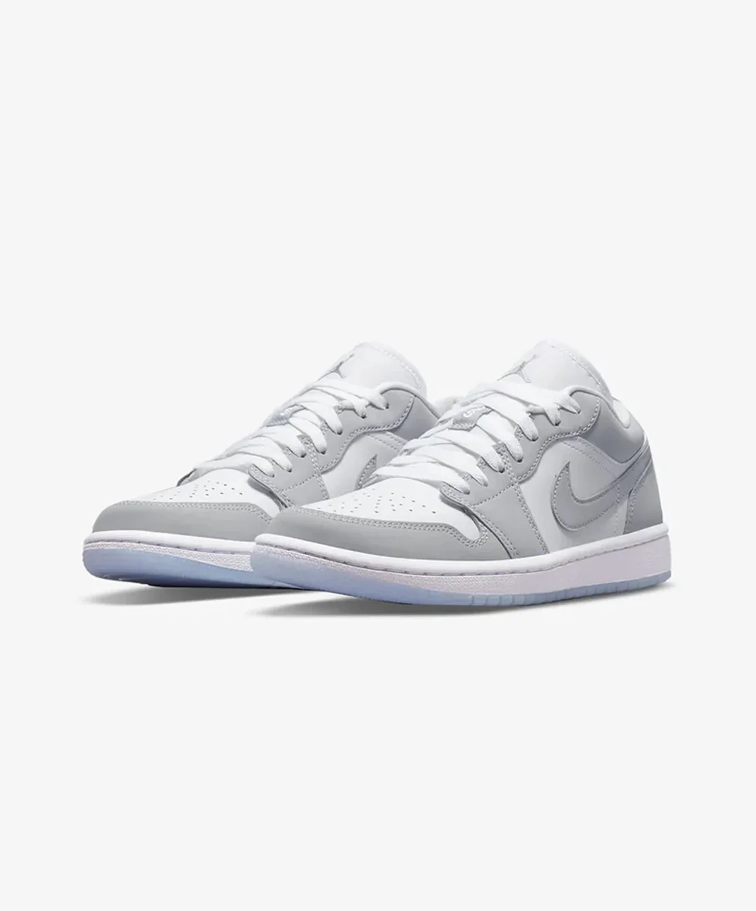 Jordan | AIR JORDAN 1 LOW { WHITE/WOLF GREY-ALUMINUM - Image 2