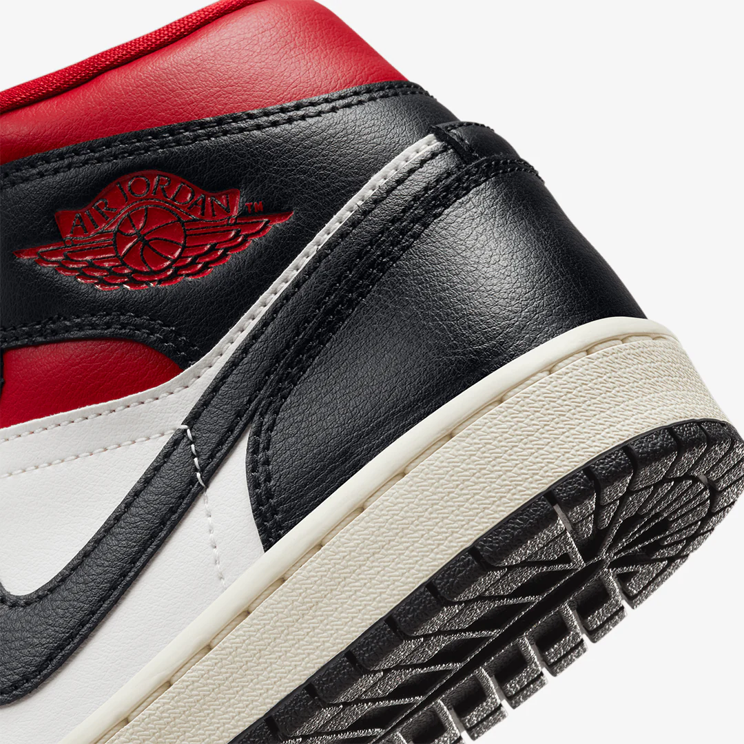 Jordan | AIR JORDAN 1 MID 'BLACK/GYM RED-SAIL' - Image 5