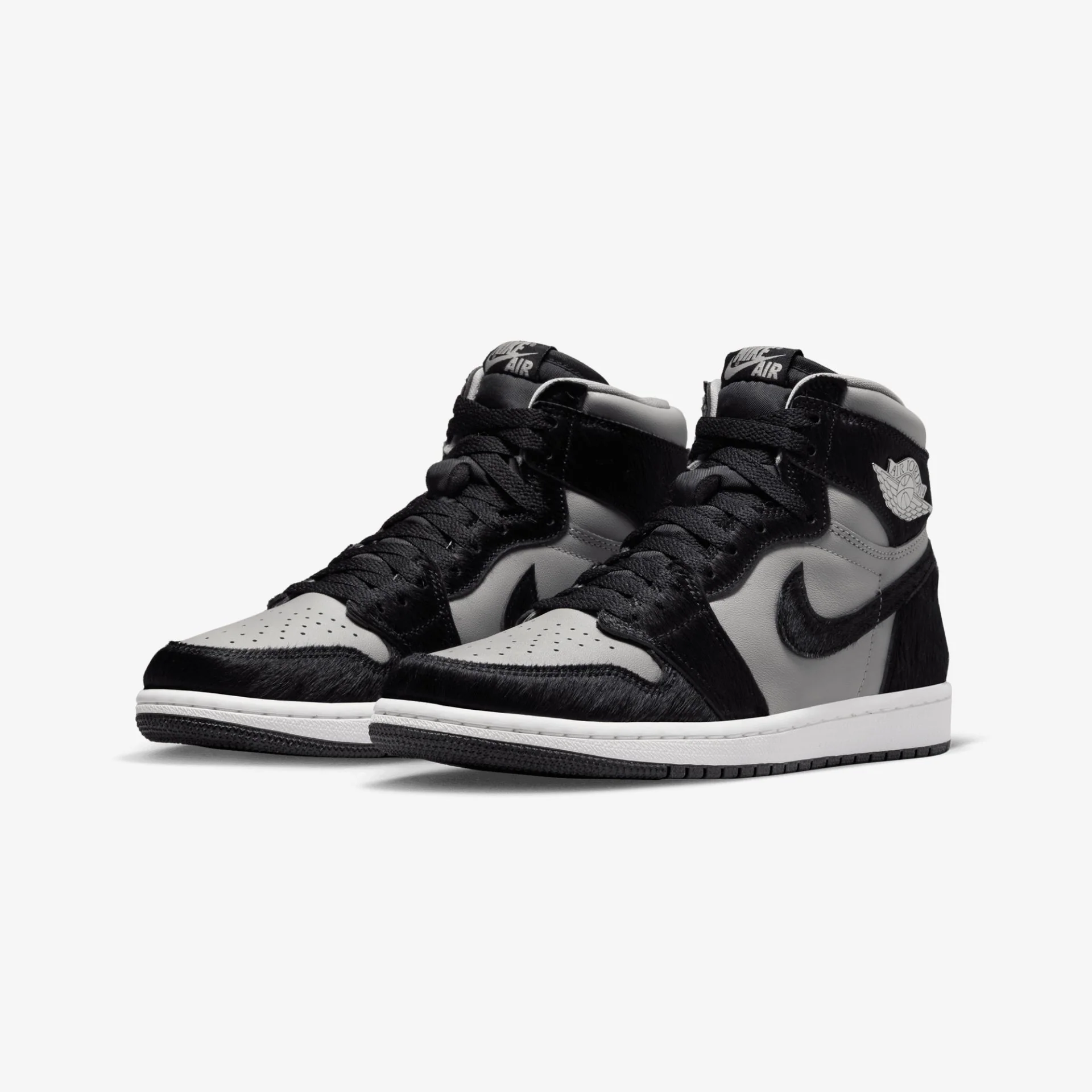 Jordan | AIR JORDAN 1 RETRO HIGH { MEDIUM GREY/BLACK-WHITE - Image 2