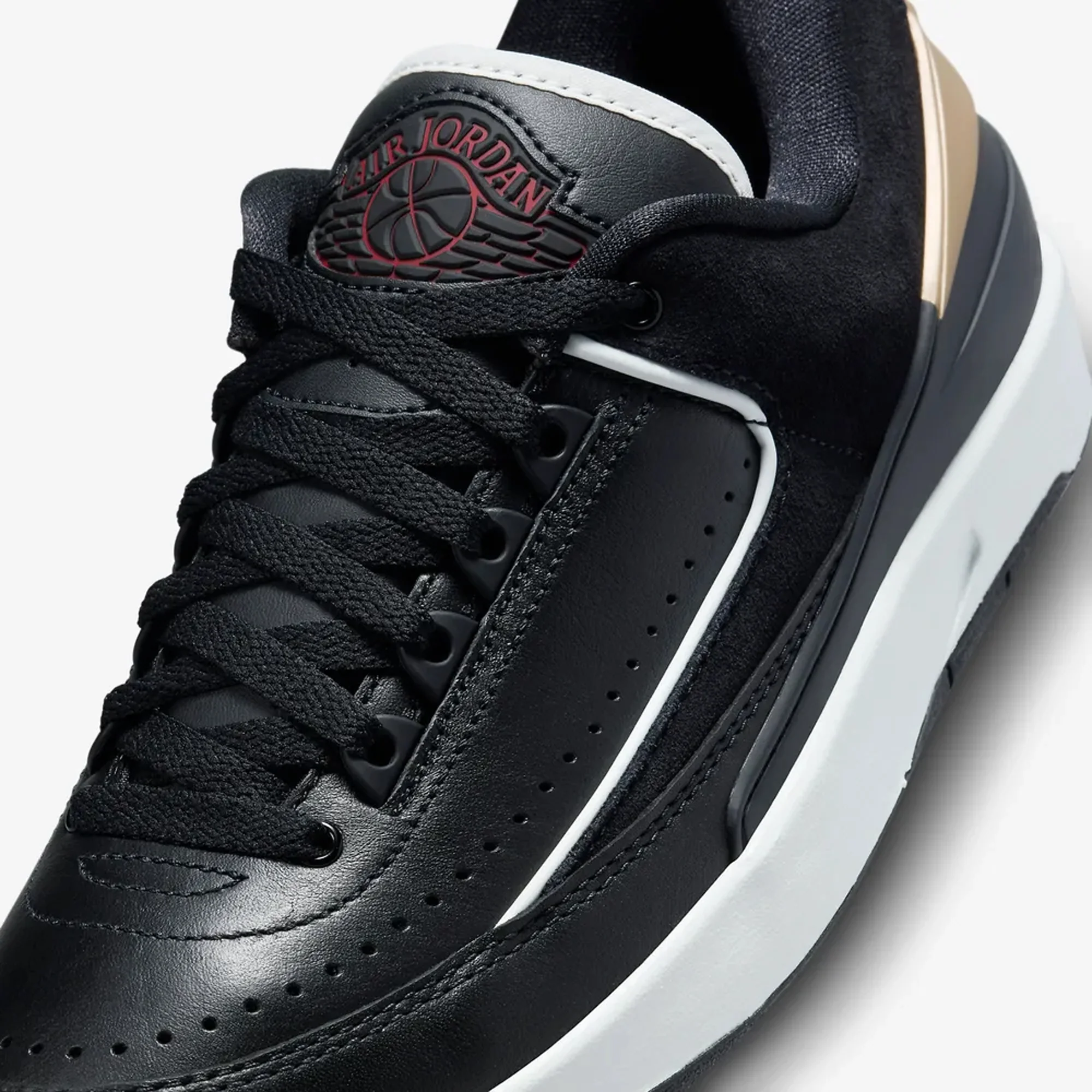 Jordan | AIR JORDAN 2 RETRO LOW { BLACK/VARSITY RED - Image 4