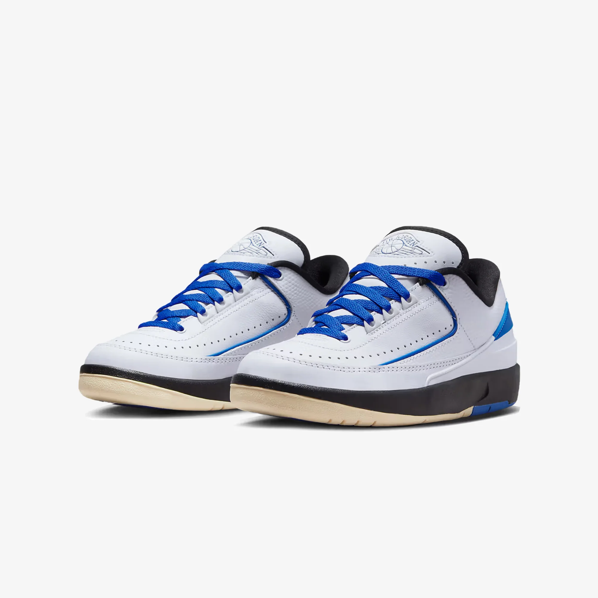 Jordan | AIR JORDAN 2 RETRO LOW { WHITE/VARSITY ROYAL-BLACK-MUSLIN - Image 2