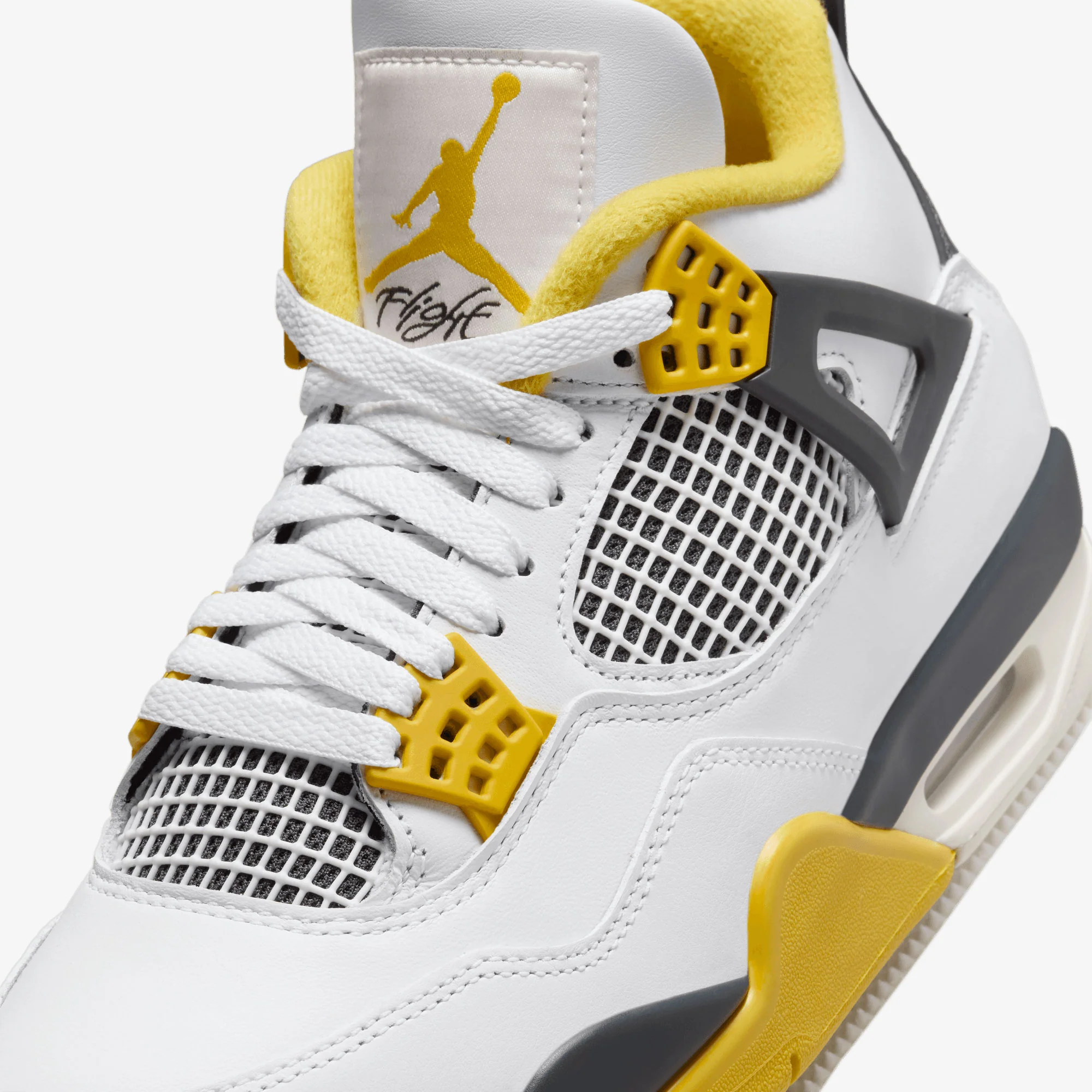 Jordan | AIR JORDAN 4 RETRO { WHITE/COCONUT MILK-VIVID SULFUR - Image 4