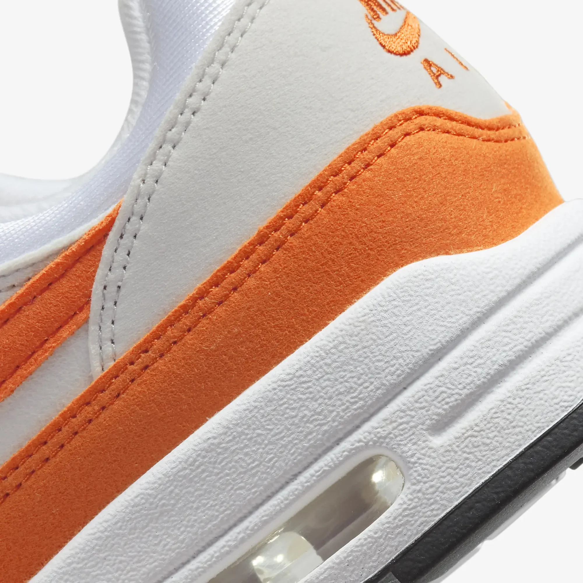 Nike | AIR MAX 1 { NEUTRAL GREY/SAFETY ORANGE-WHITE-BLACK - Image 5