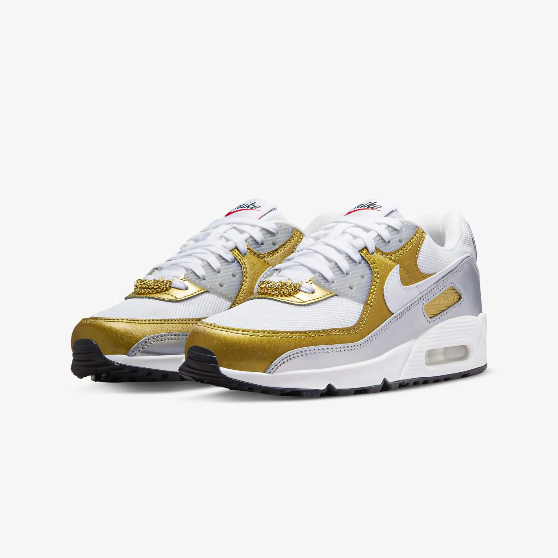 Nike | AIR MAX 90 SE { METALLIC GOLD / METALLIC SILVER - Image 2