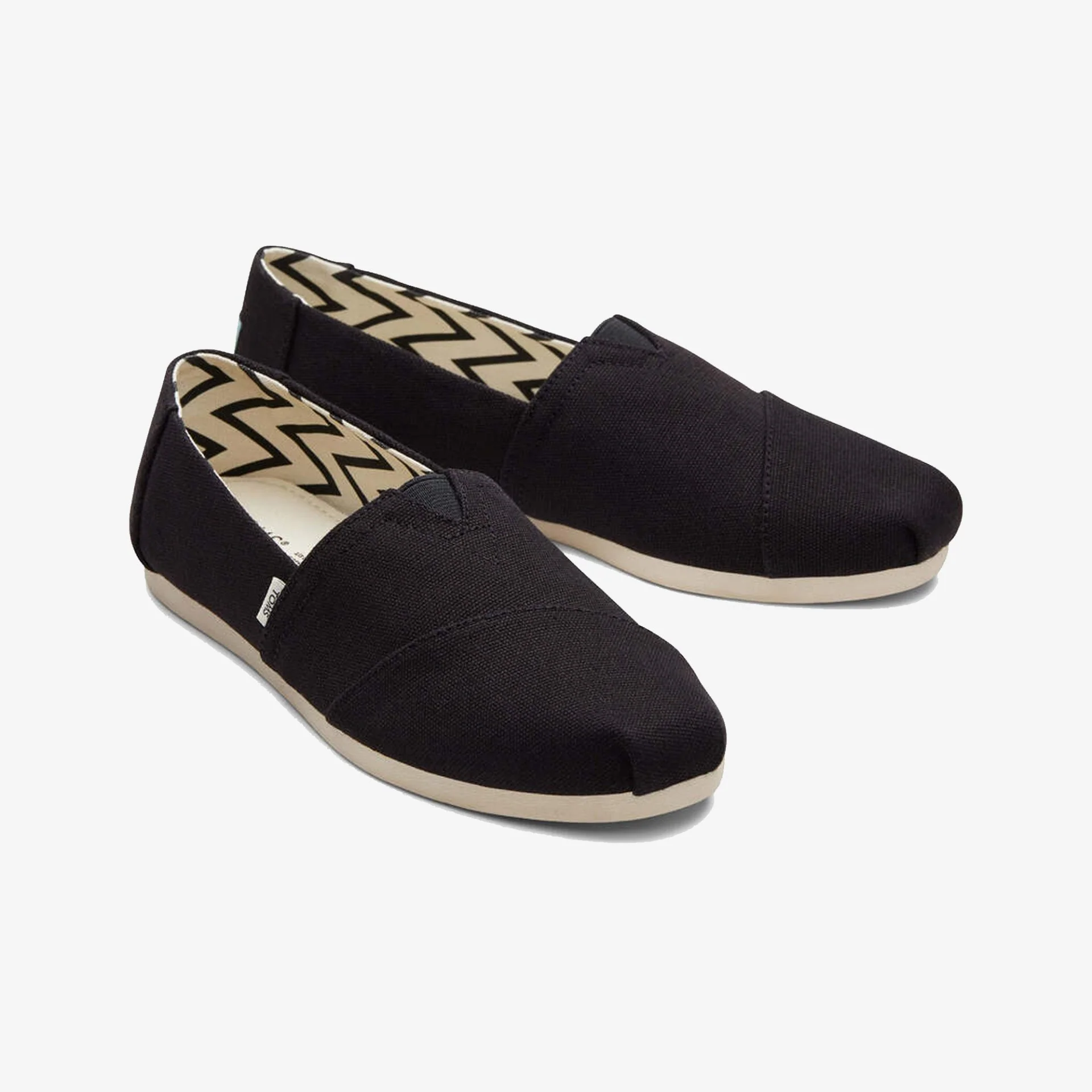Toms | ALPARGATA RECYCLED COTTON CANVAS { JET BLACK - Image 2