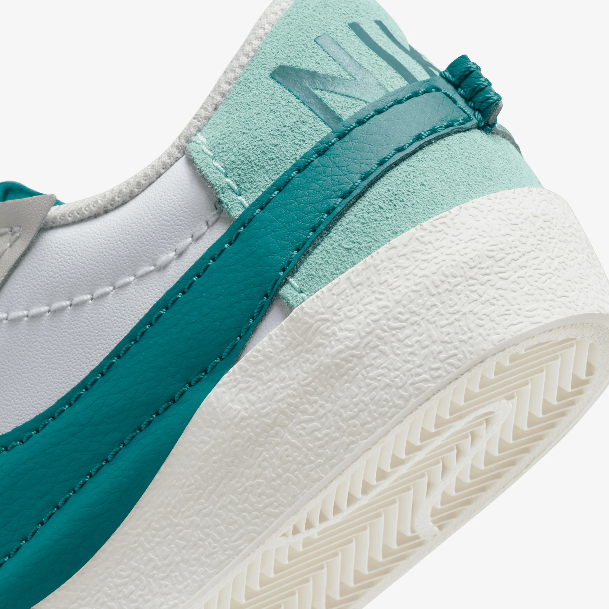 Nike | BLAZER LOW '77 JUMBO { SUMMIT WHITE/GEODE TEAL-SEA GLASS - Image 5