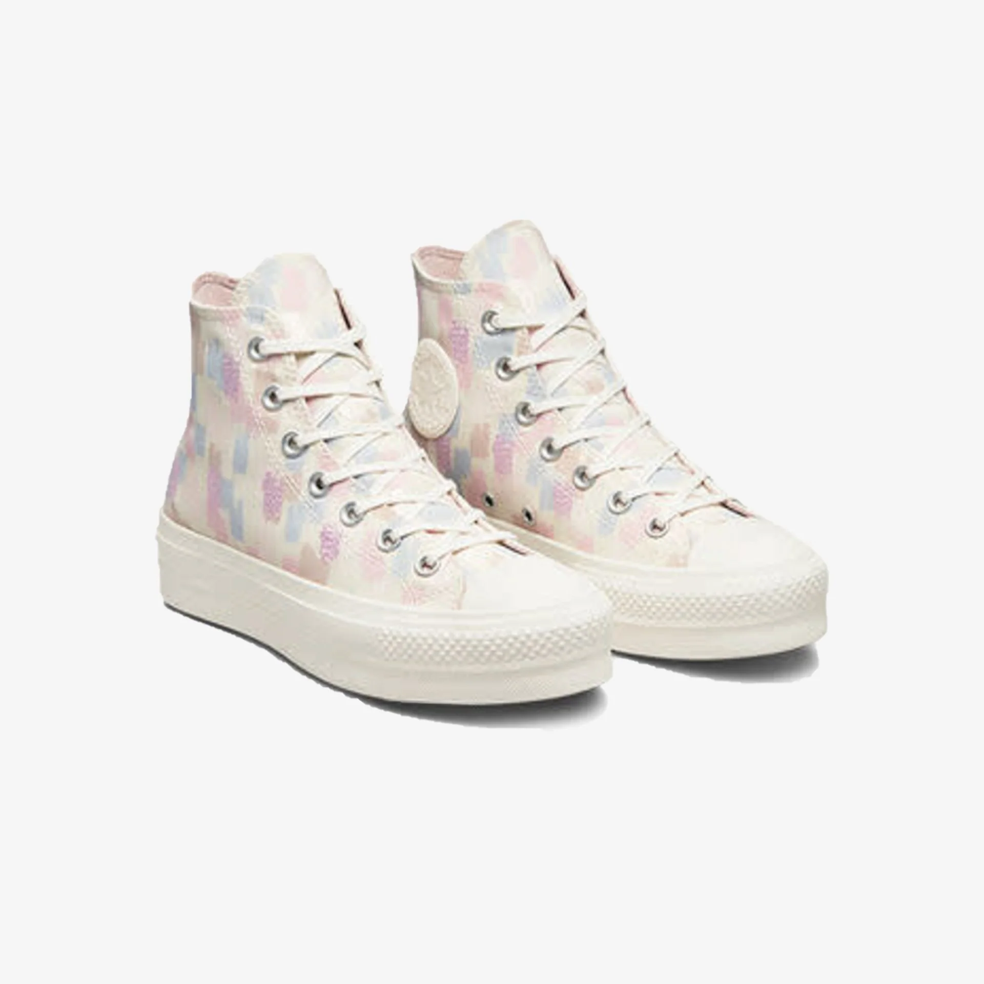 Converse | CHUCK TAYLOR ALL STAR LIFT HIGH TOP { EGRET/GRAVEL/ARCTIC PINK - Image 2