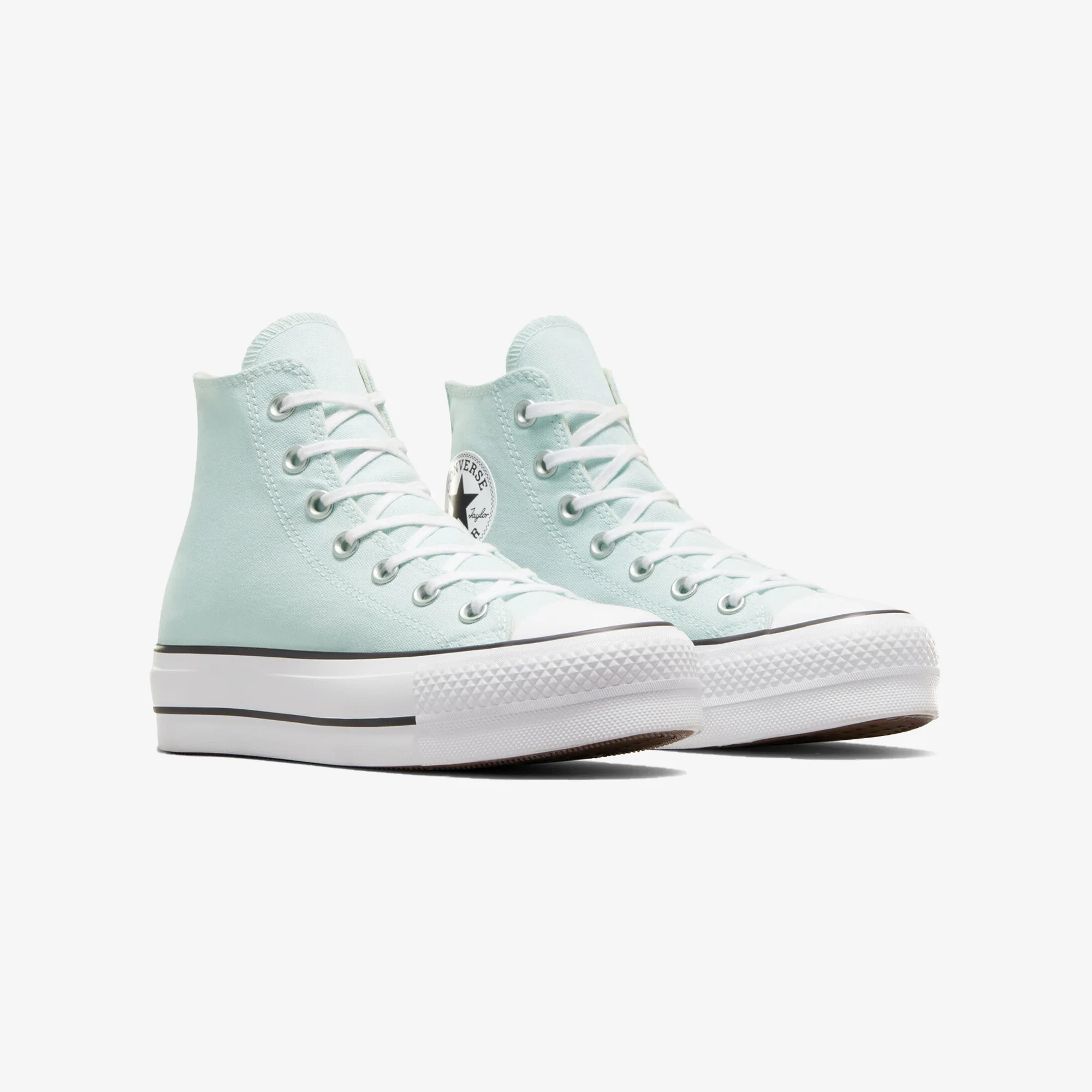 Converse | CHUCK TAYLOR ALL STAR LIFT { WHITE/AQUA BLUE - Image 2