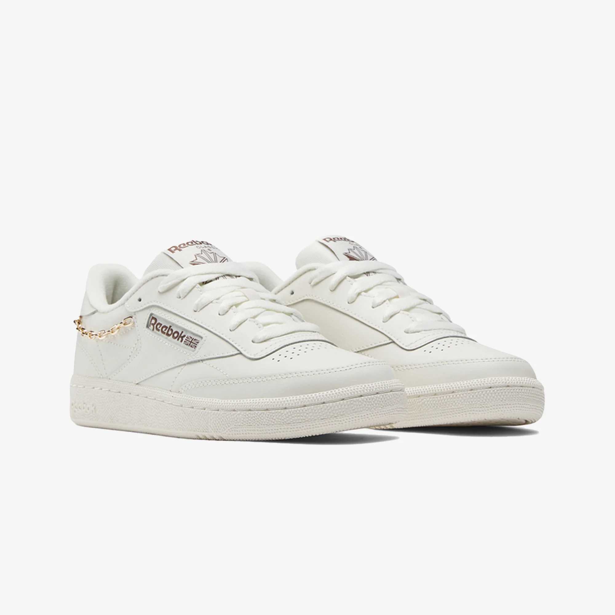Reebok | CLUB C 85 { CHALK/GOLD METALLIC - Image 2