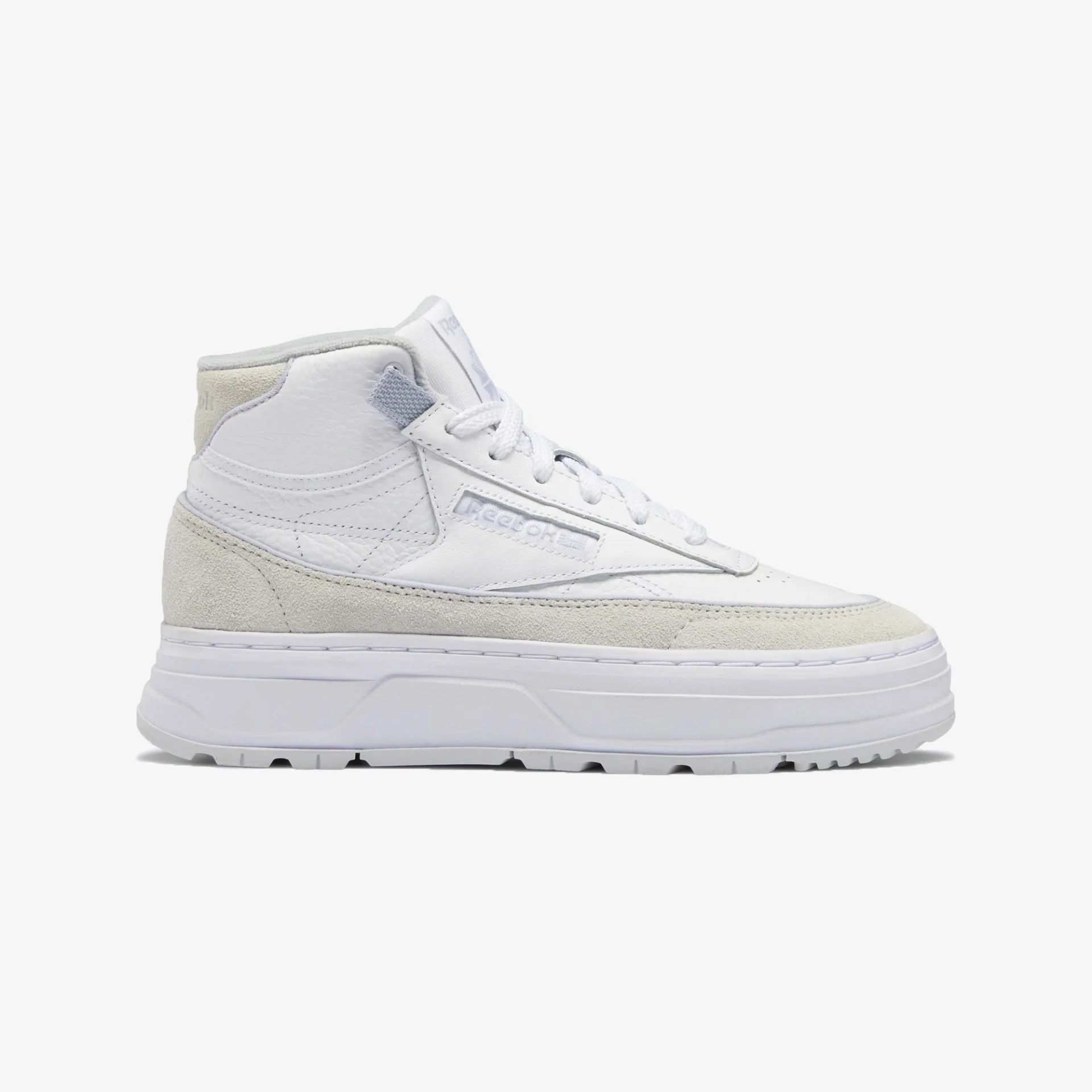 Reebok | CLUB C GEO MID { CLOUD WHITE / COLD GREY