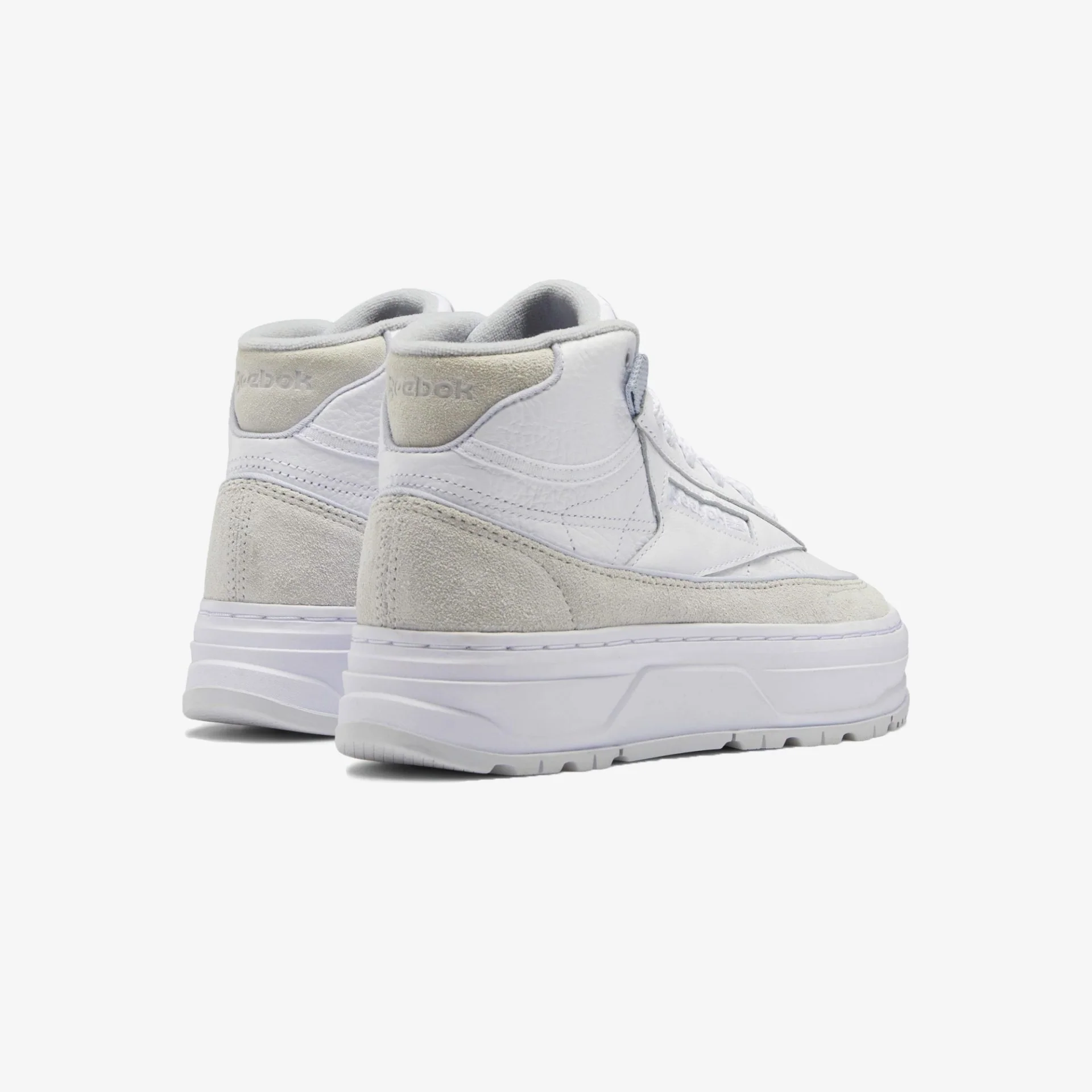 Reebok | CLUB C GEO MID { CLOUD WHITE / COLD GREY - Image 3